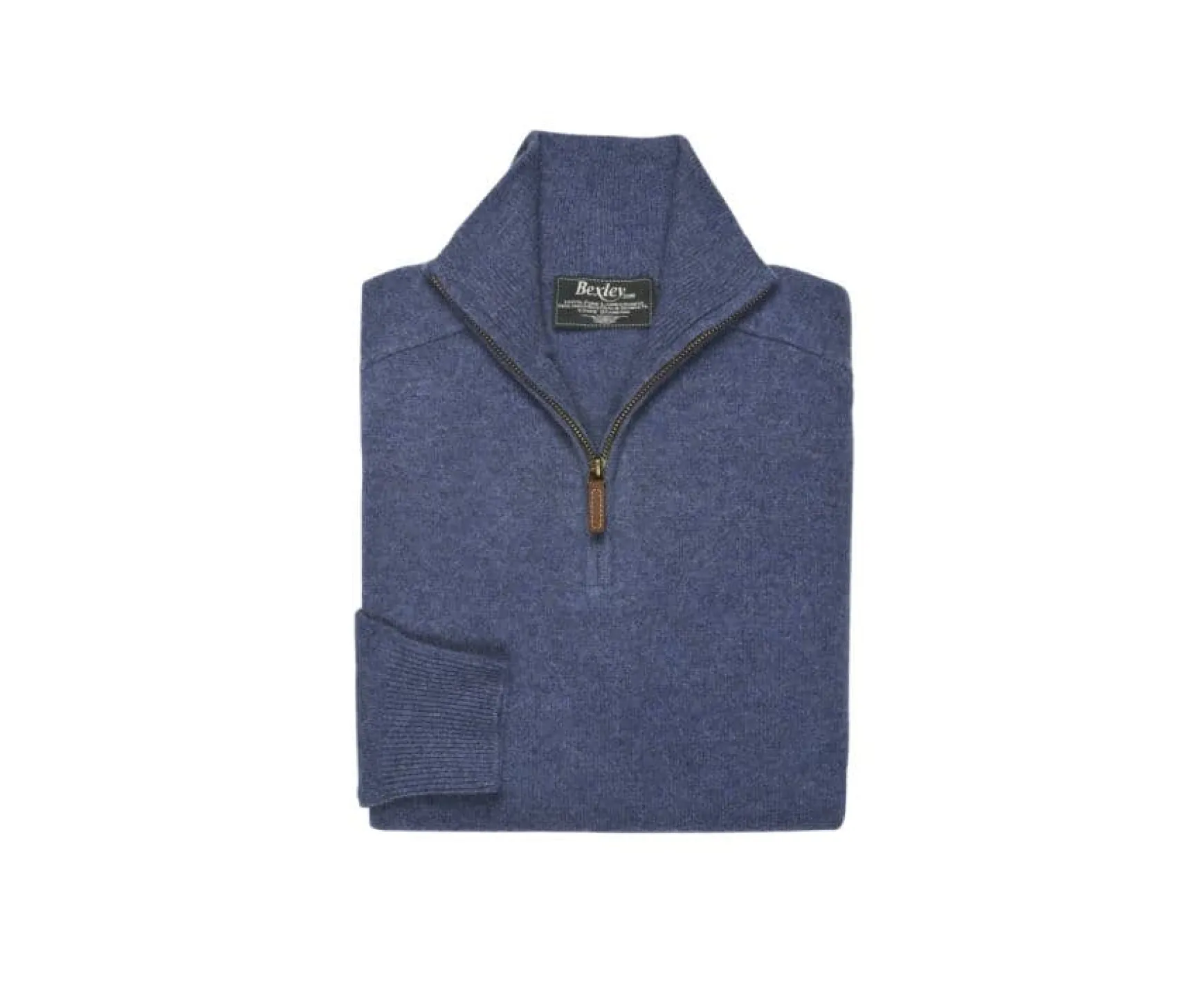 Bexley | Half-Zip Wool Jumper Kenneth Dark Blue Melange