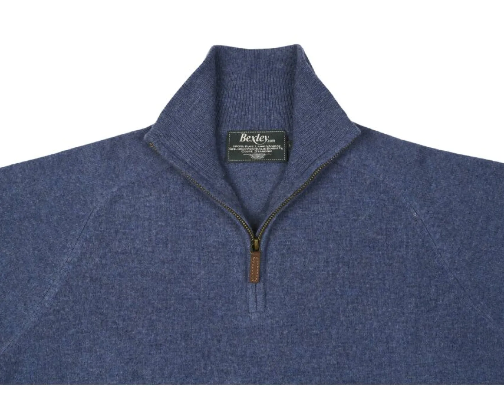Bexley | Half-Zip Wool Jumper Kenneth Dark Blue Melange