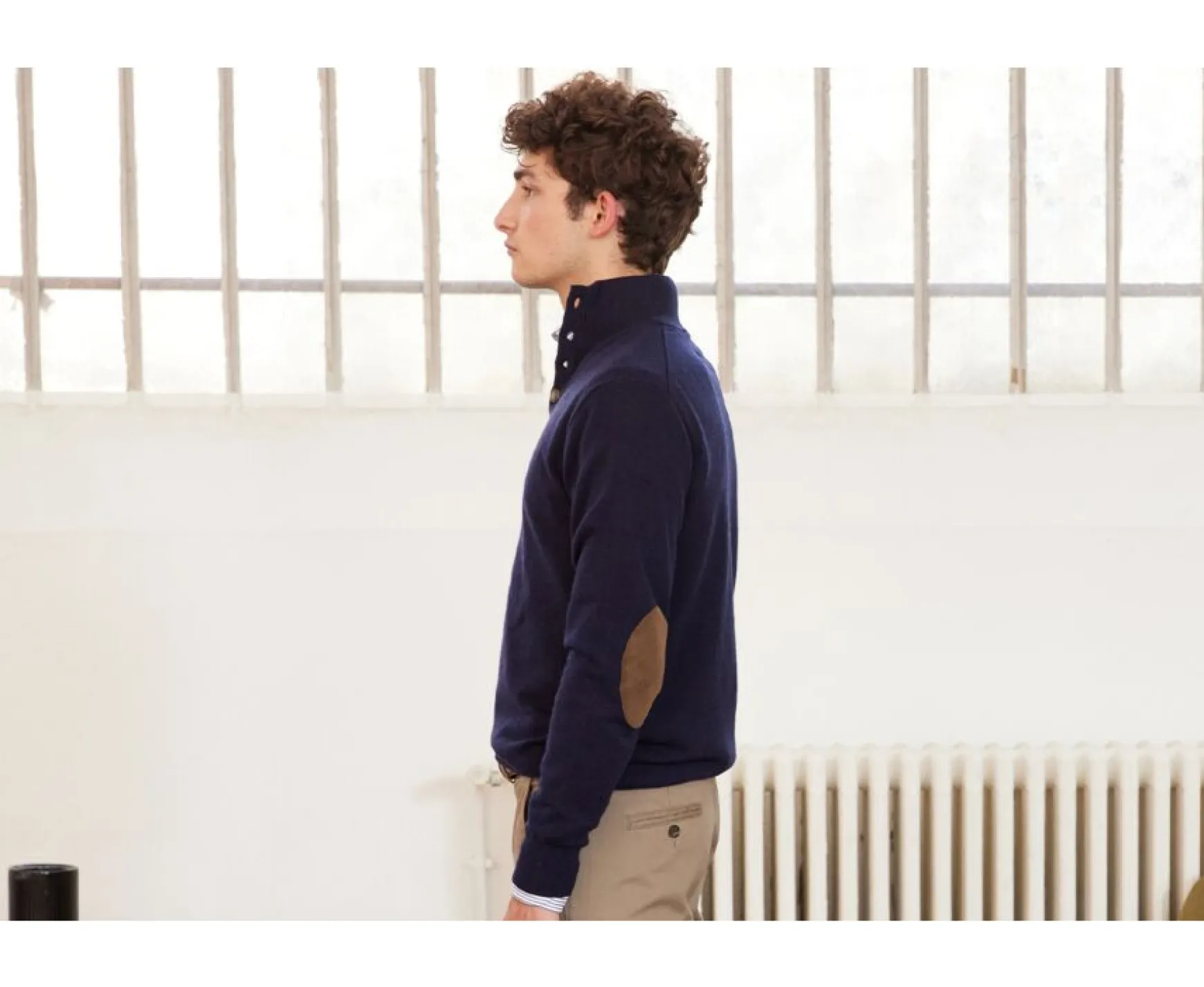 Bexley | High-Collar Wool Jumper Kiltan Navy