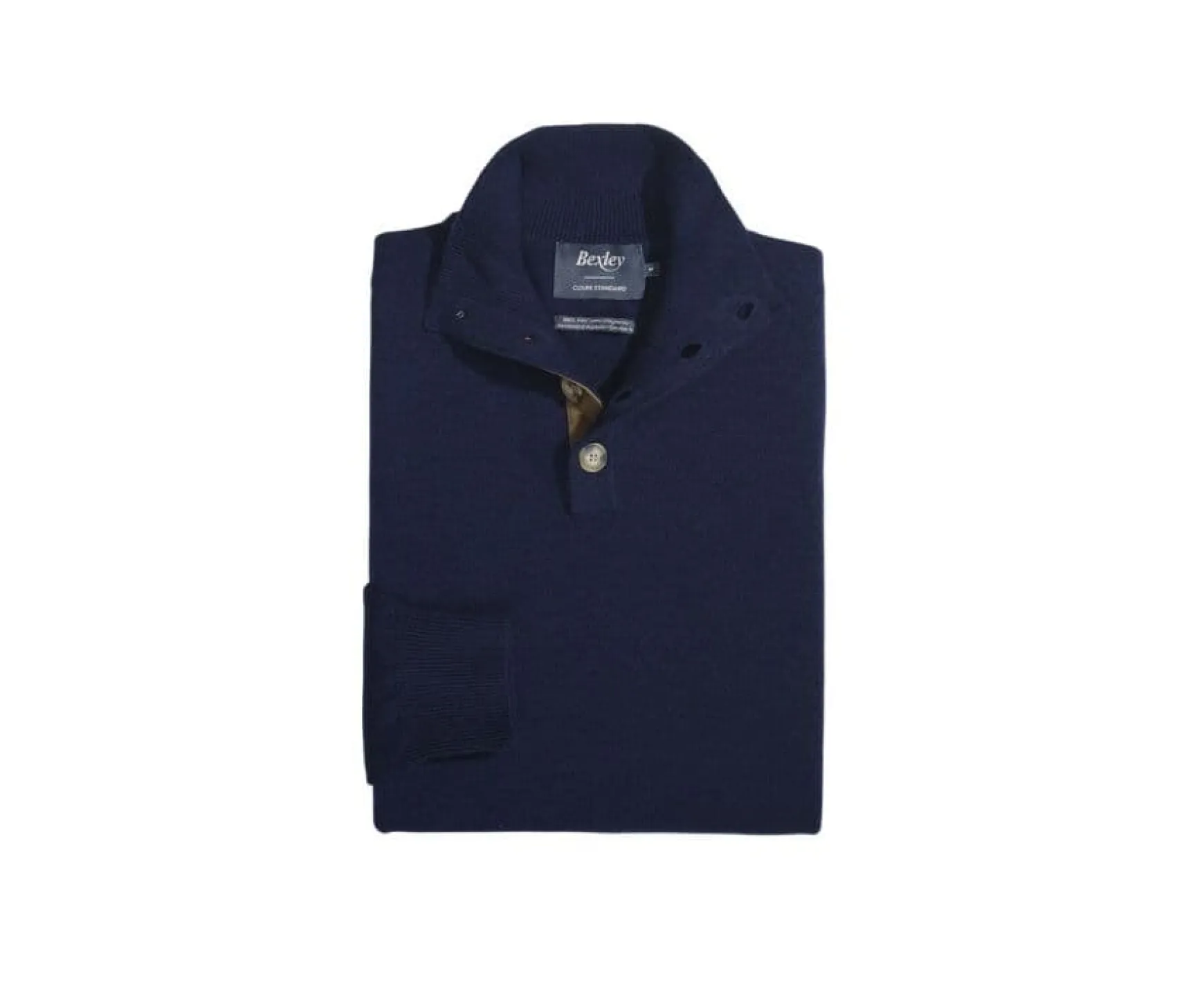 Bexley | High-Collar Wool Jumper Kiltan Navy