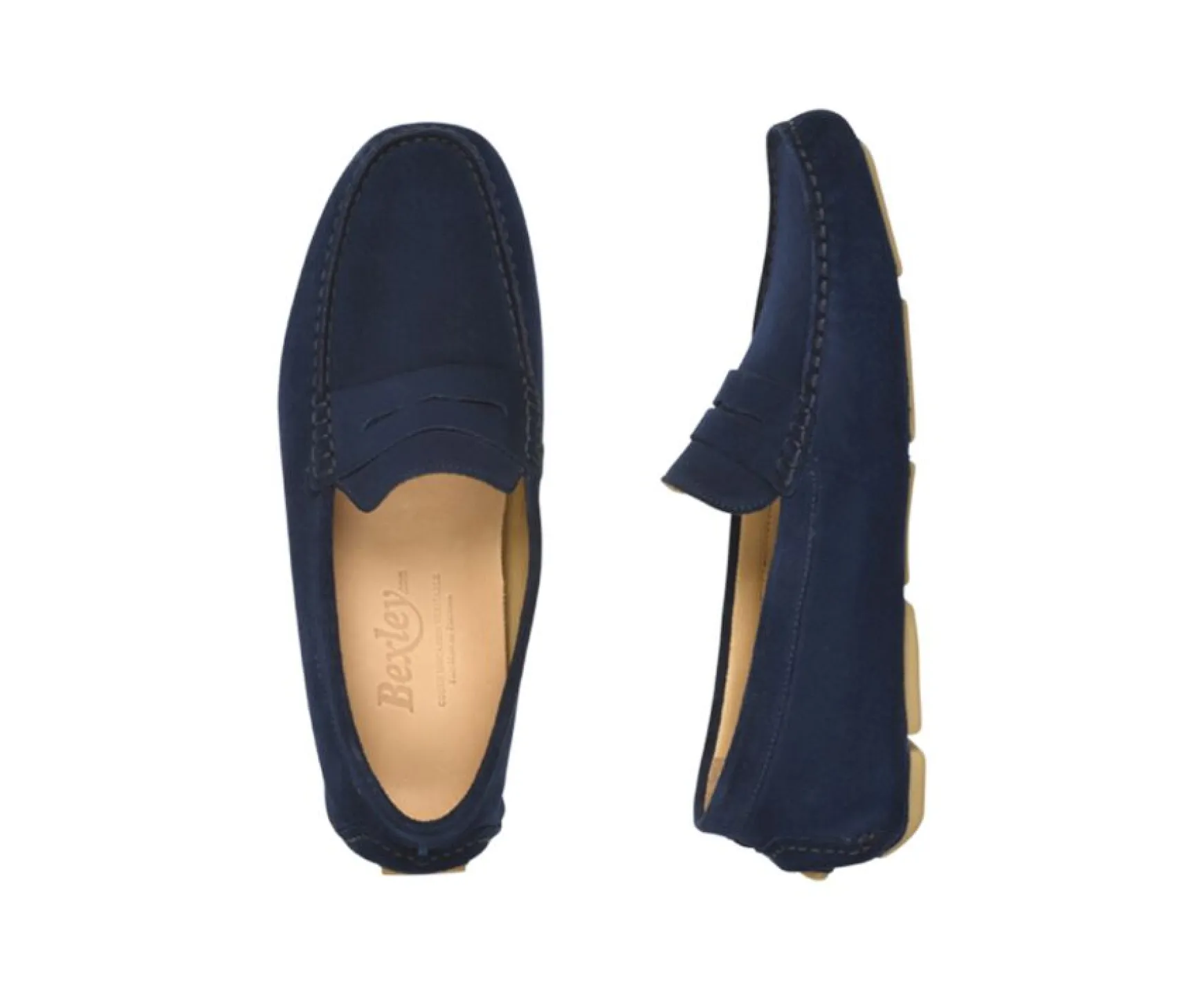 Bexley Moccasins | Indigo Blue Men'S Driving Moccasins Seacrest Indigo Blue Suede