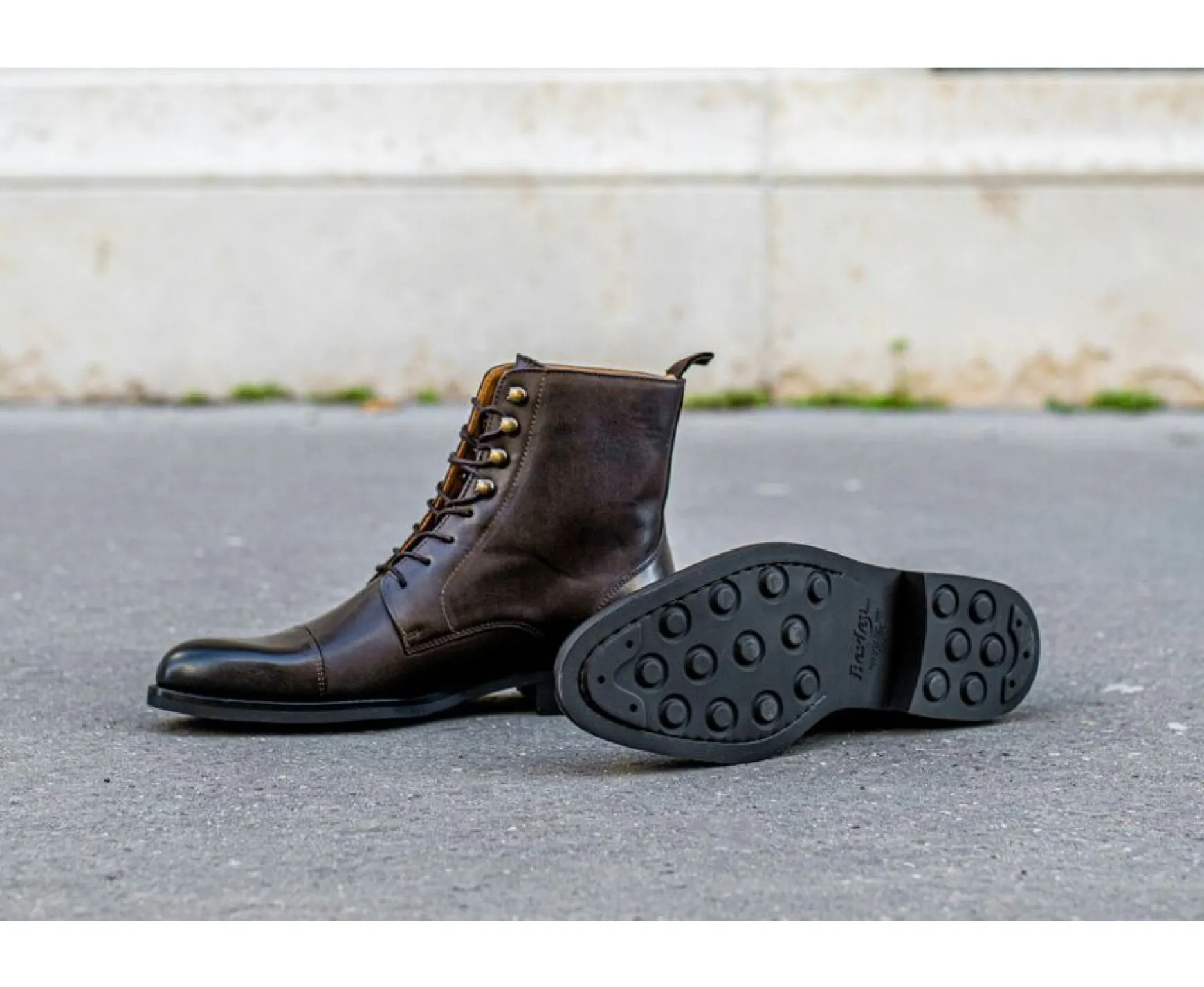 Bexley Comfort Shoes | Lace-Up Boots Derby Enfield Ii Gomme City Patina Chocolate