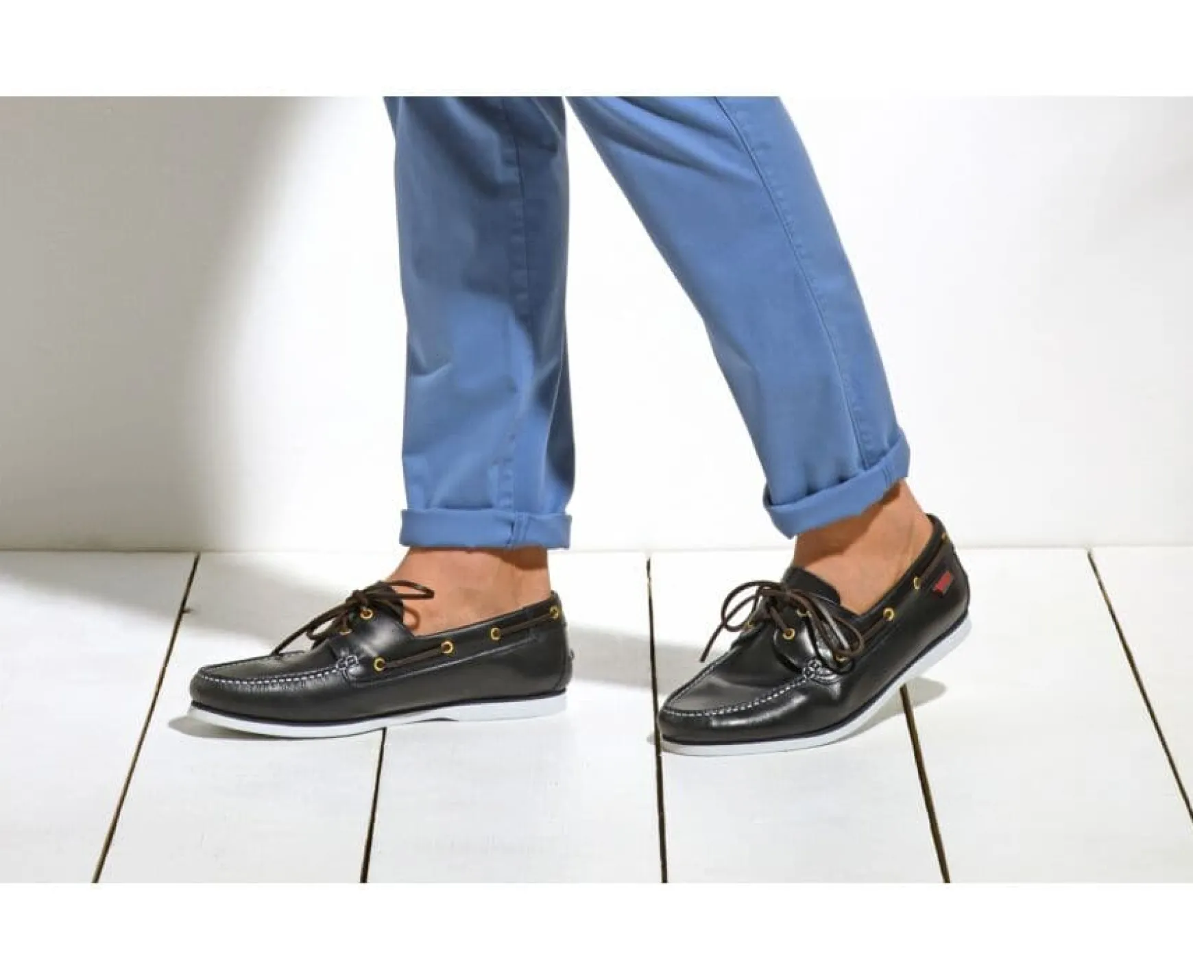 Bexley Moccasins | Leather Boat Shoes Trawler Navy