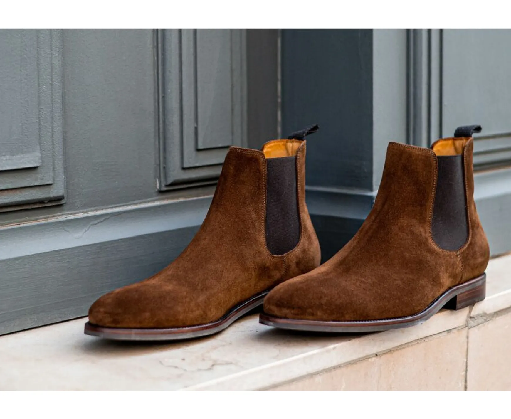 Bexley Comfort Shoes | Leather Chelsea Boots Alderton Gomme Havana Suede