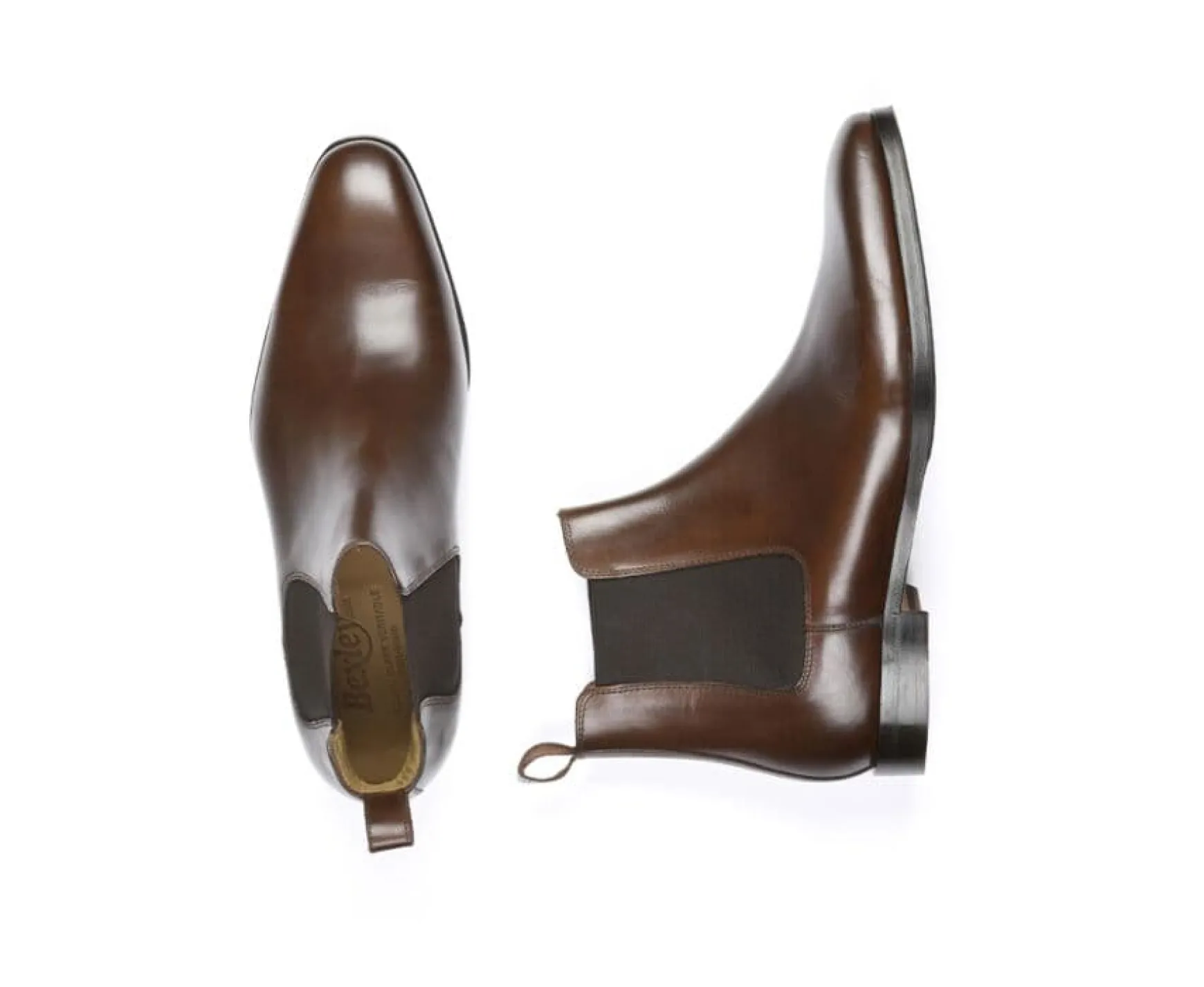Bexley Chelsea Boots | Leather Chelsea Boots Bergame Patin Chocolate