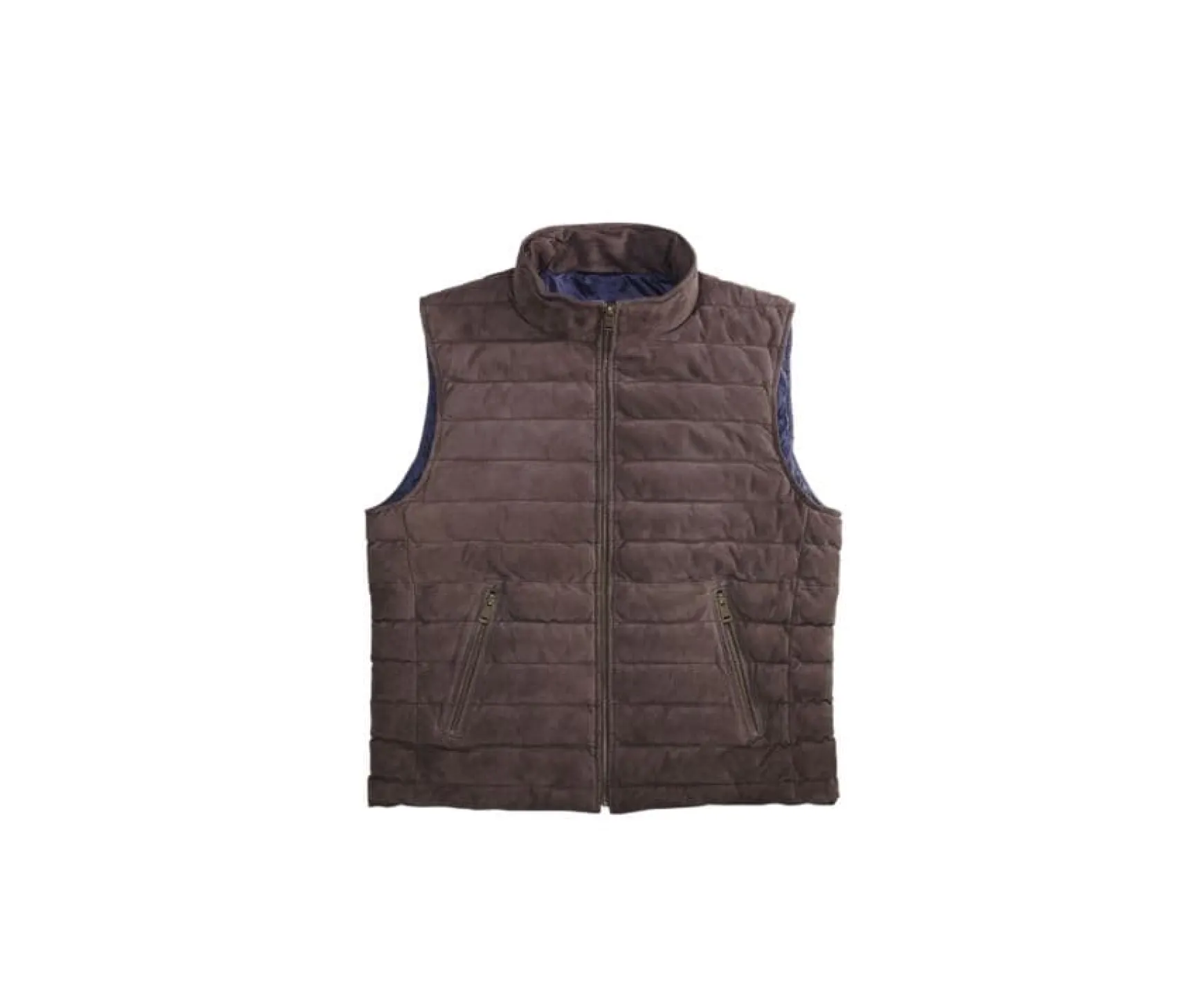 Bexley | Leather Sleeveless Down Gilet Niklas Brown