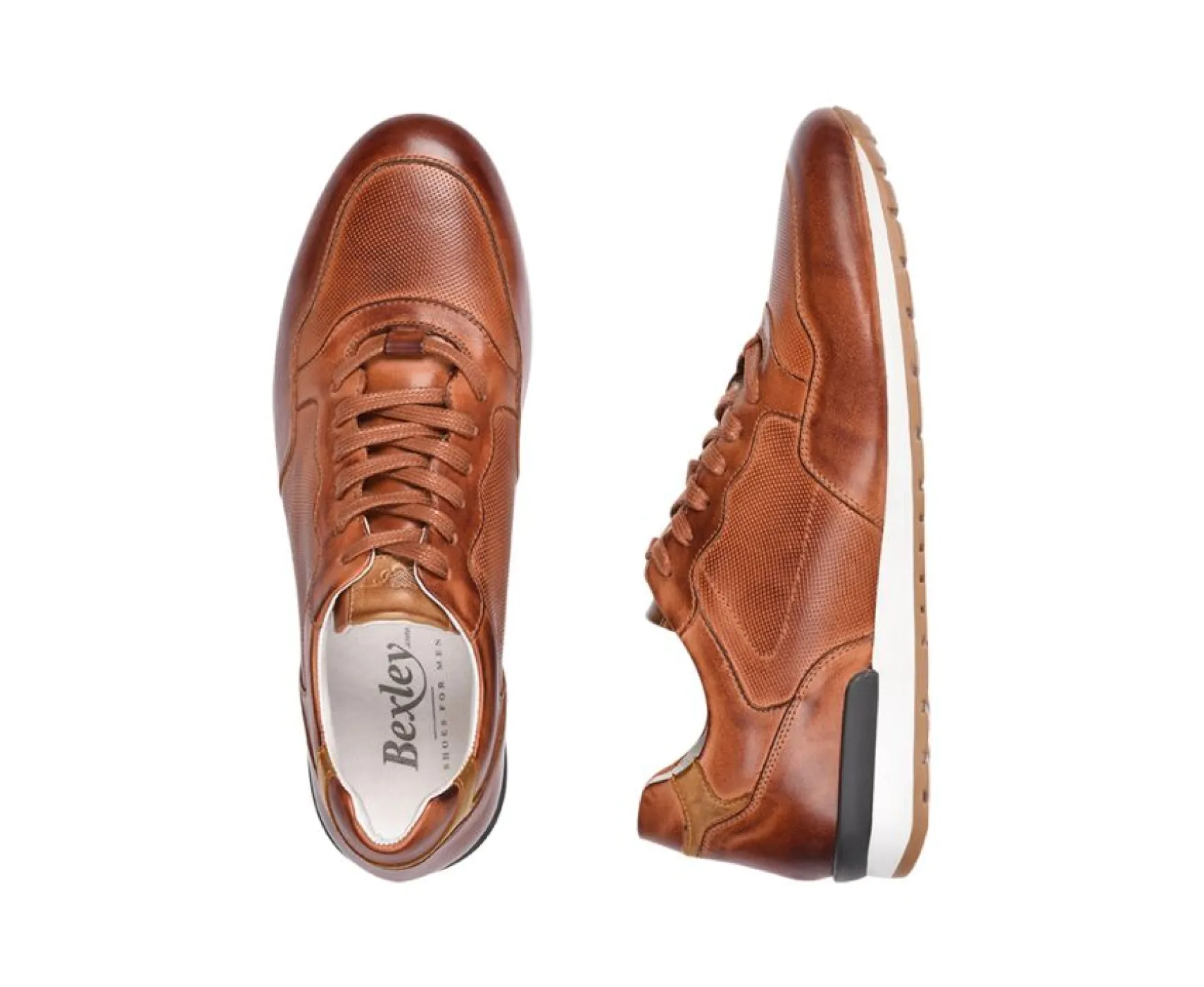 Bexley Trainers & Sneakers | Leather Trainers Canberra Patina Chestnut