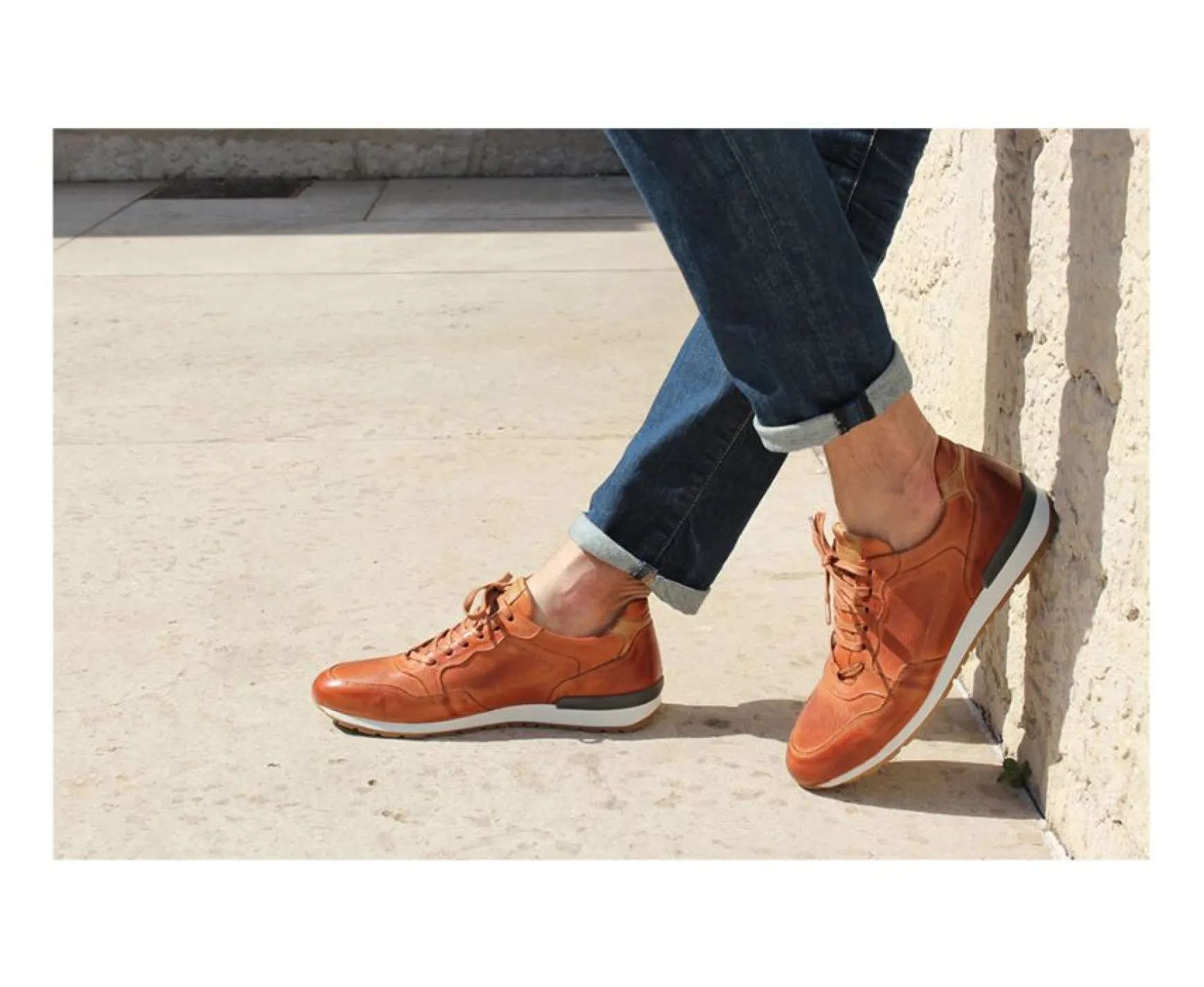 Bexley Trainers & Sneakers | Leather Trainers Canberra Patina Chestnut