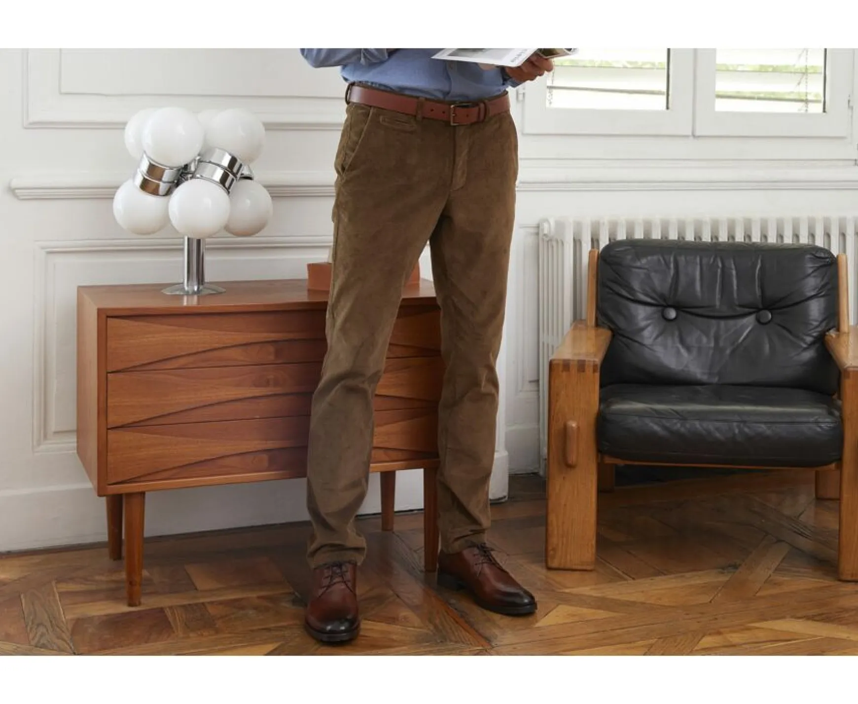 Bexley Adjusted Fit | Light Khaki Men'S Corduroy Trousers Norman Light Kaki