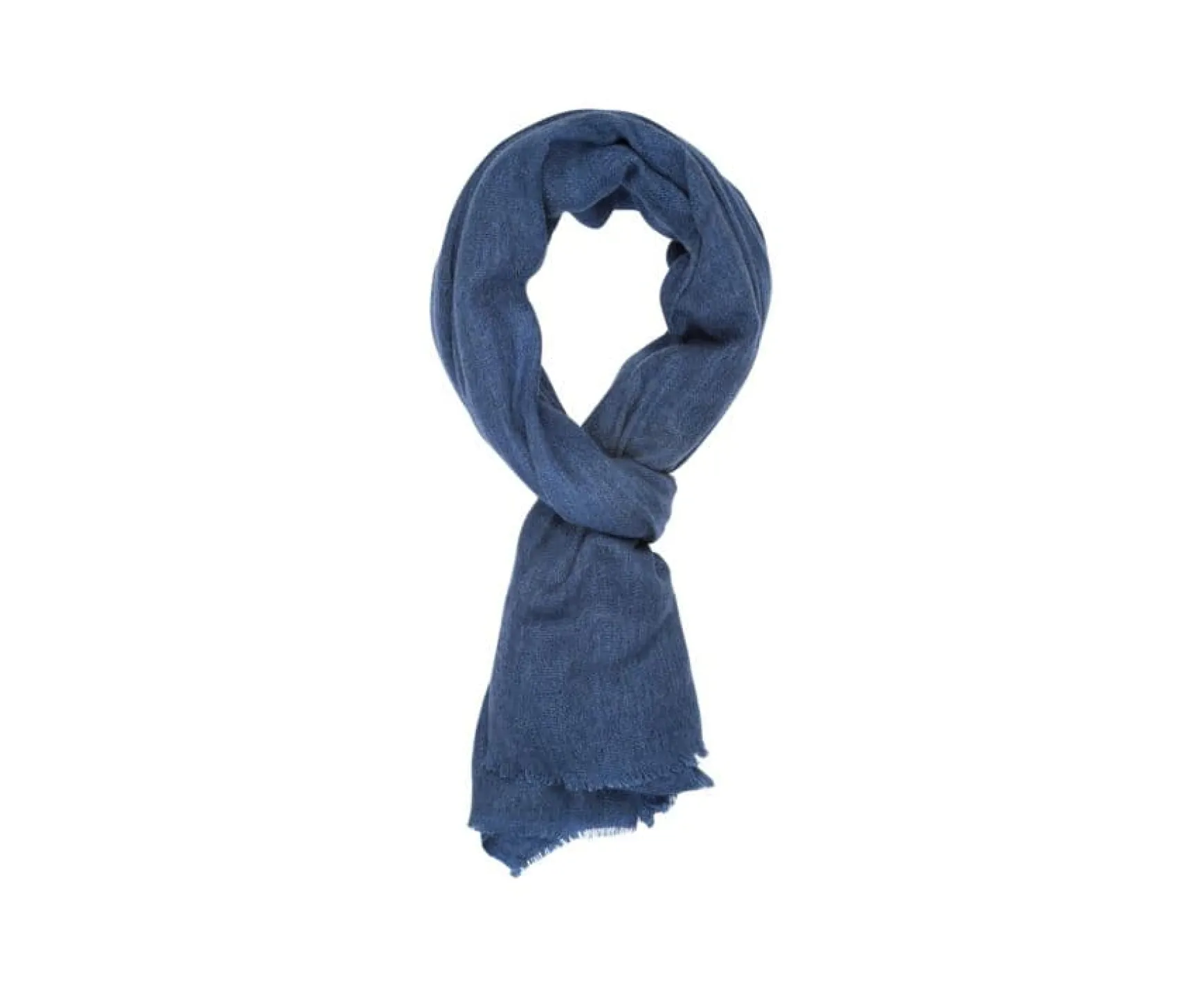 Bexley | Light Wool And Cashmere Scarf Blue Melange