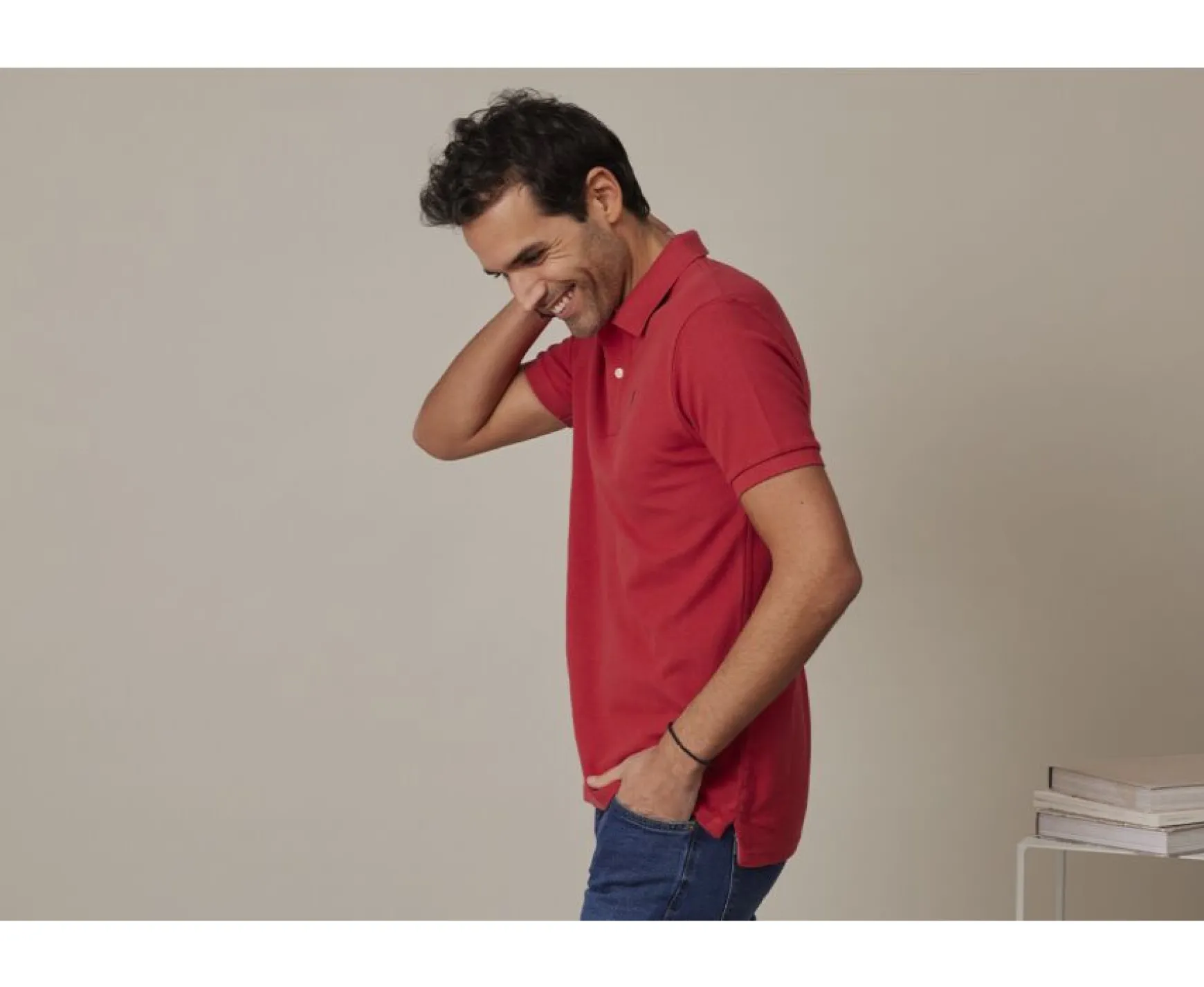 Bexley Adjusted Fit | Melange Men'S Polo Shirt Andy Ii Deep Red