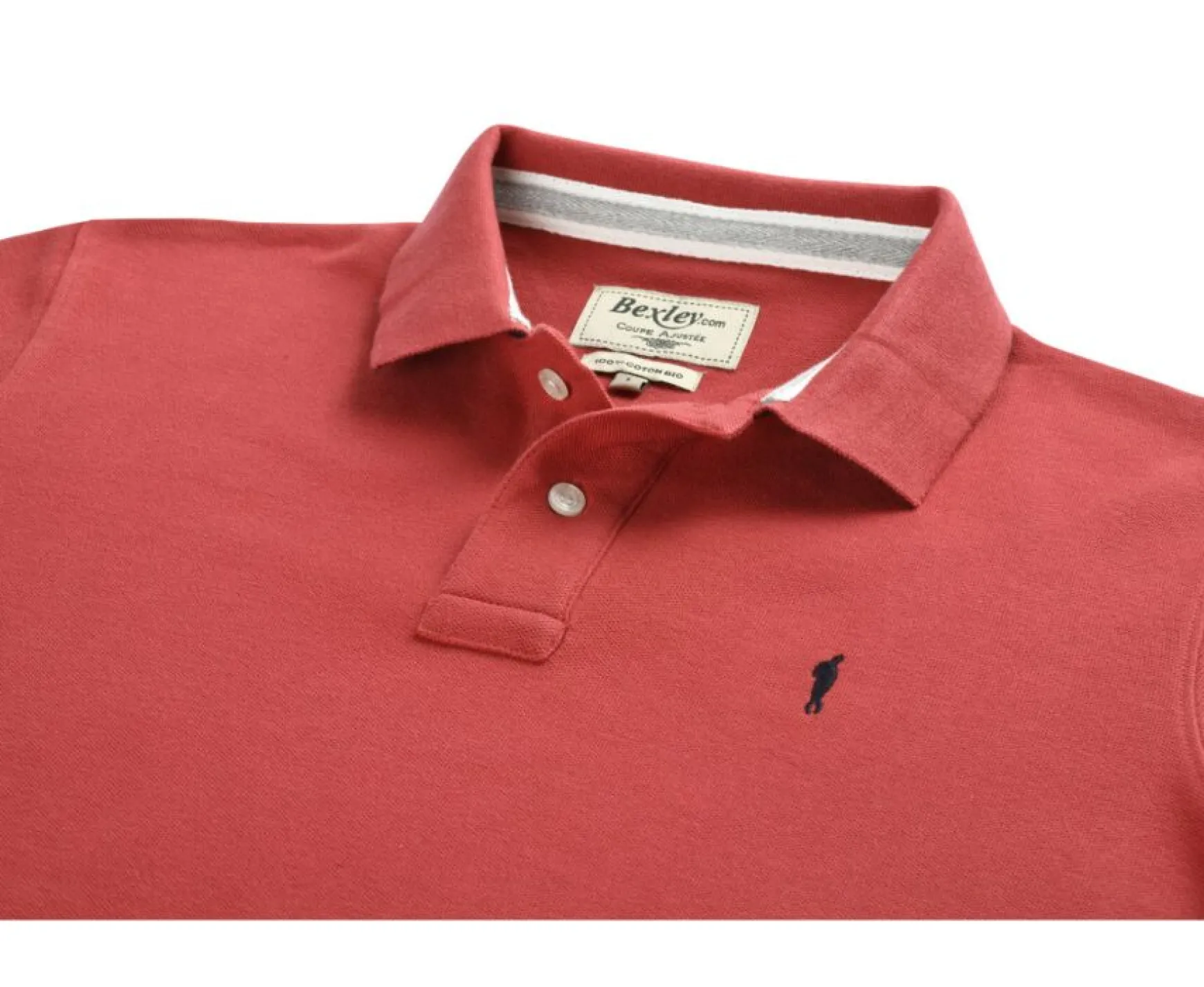 Bexley Adjusted Fit | Melange Men'S Polo Shirt Andy Ii Deep Red