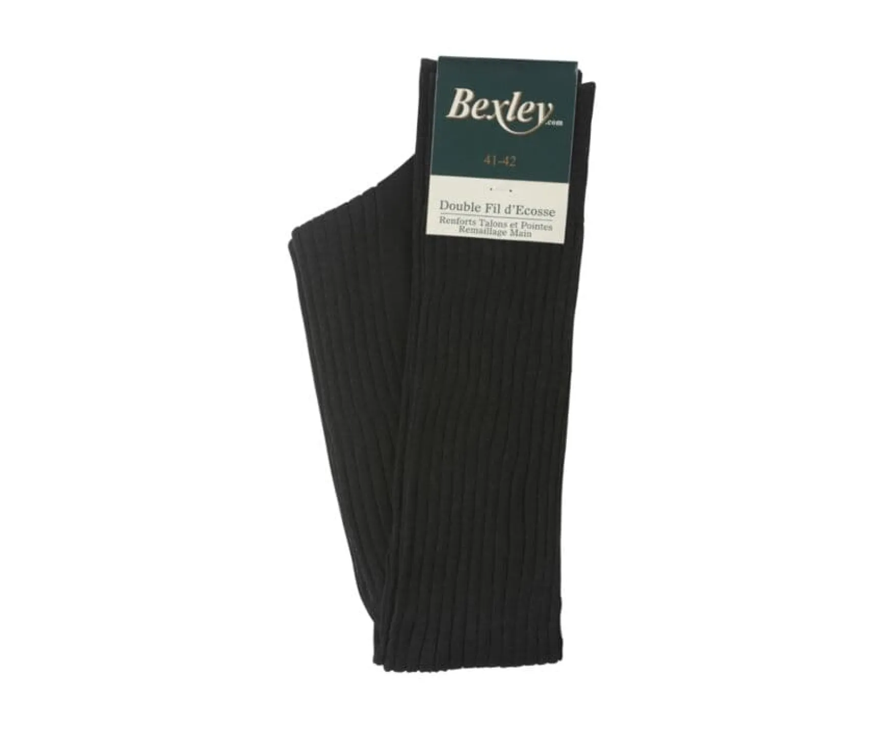 Bexley | Men'S Black Cotton High Socks Blackblack With Black Waistband