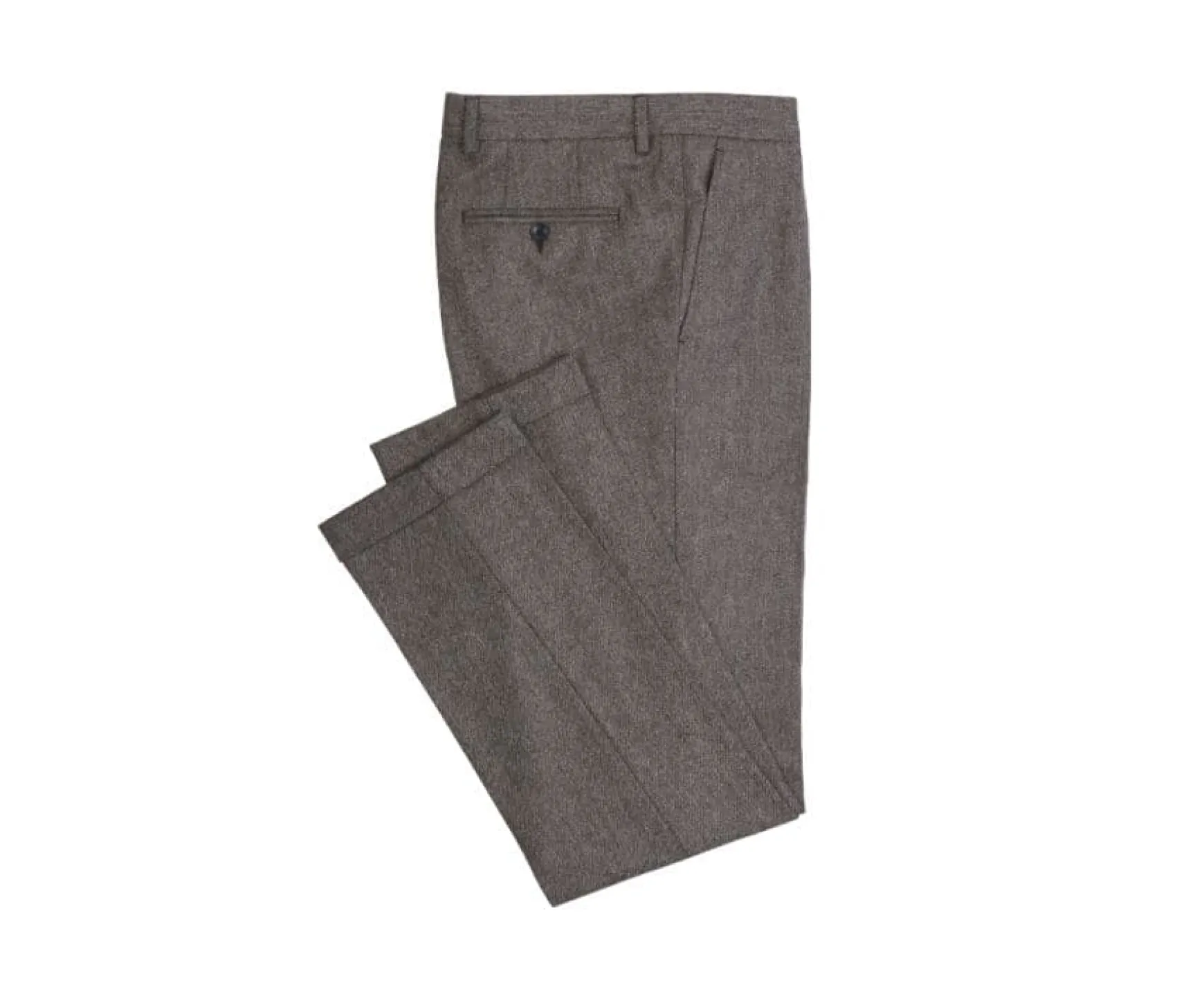 Bexley | Men'S Casual Suit Trousers Lelian Dark Taupe Herringbone
