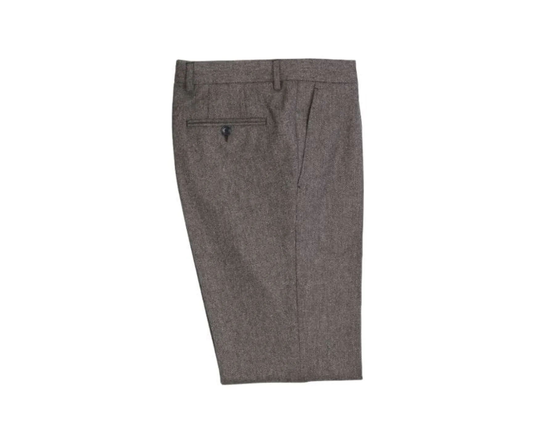 Bexley | Men'S Casual Suit Trousers Lelian Dark Taupe Herringbone