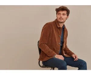 Bexley | Men'S Corduroy Jacket Fidelien Dark Camel