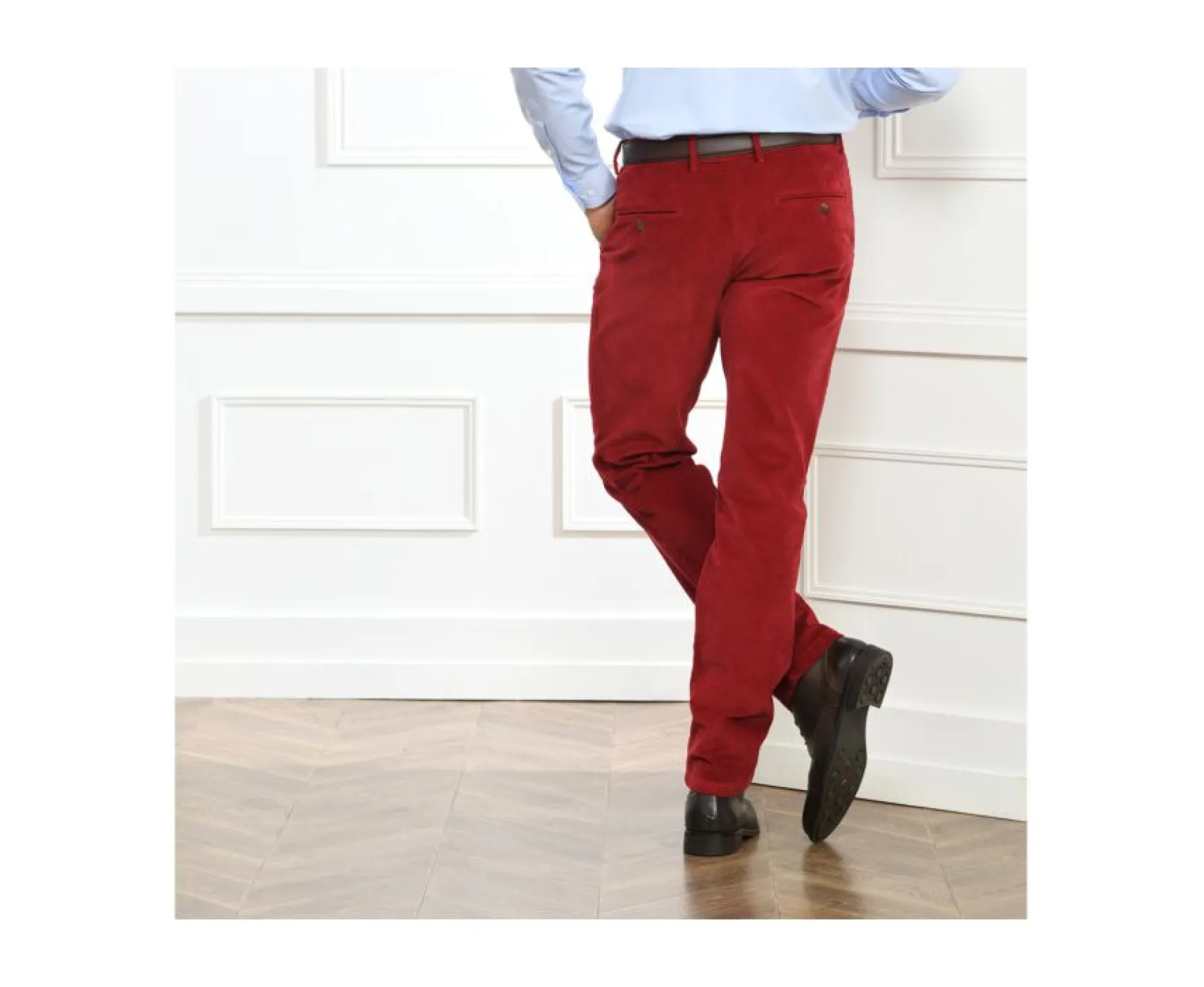 Bexley Adjusted Fit | Men'S Corduroy Trousers Norman Dark Red