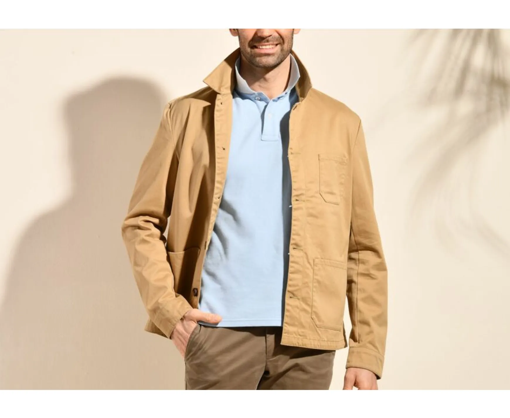 Bexley | Men'S Cotton Jacket Felicien Desert