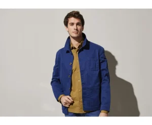 Bexley | Men'S Cotton Jacket Felicien Indigo Blue