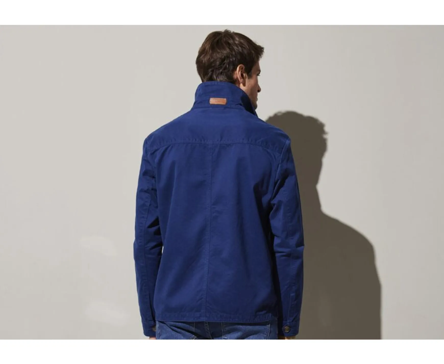 Bexley | Men'S Cotton Jacket Felicien Indigo Blue