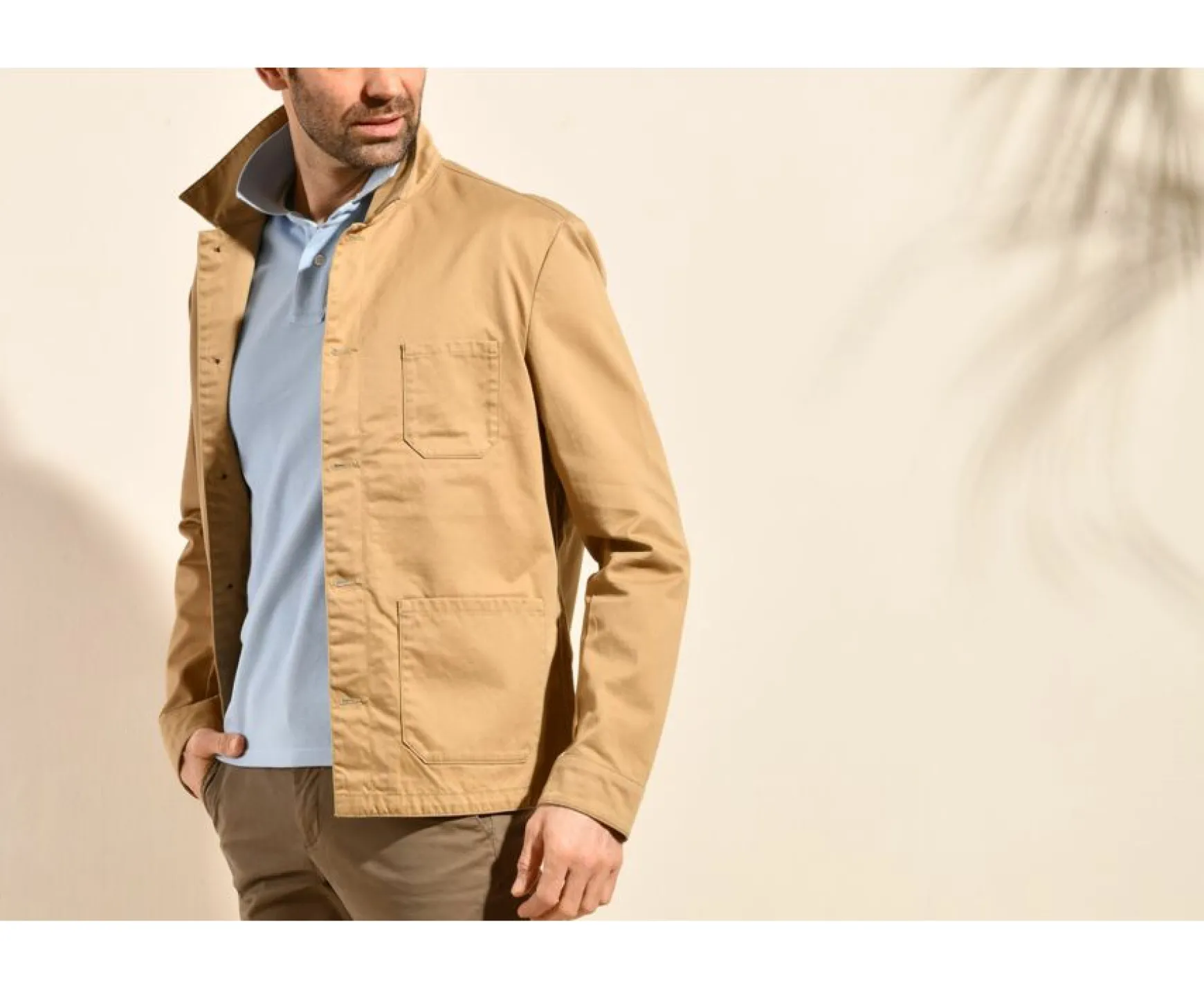 Bexley | Men'S Cotton Jacket Felicien Desert