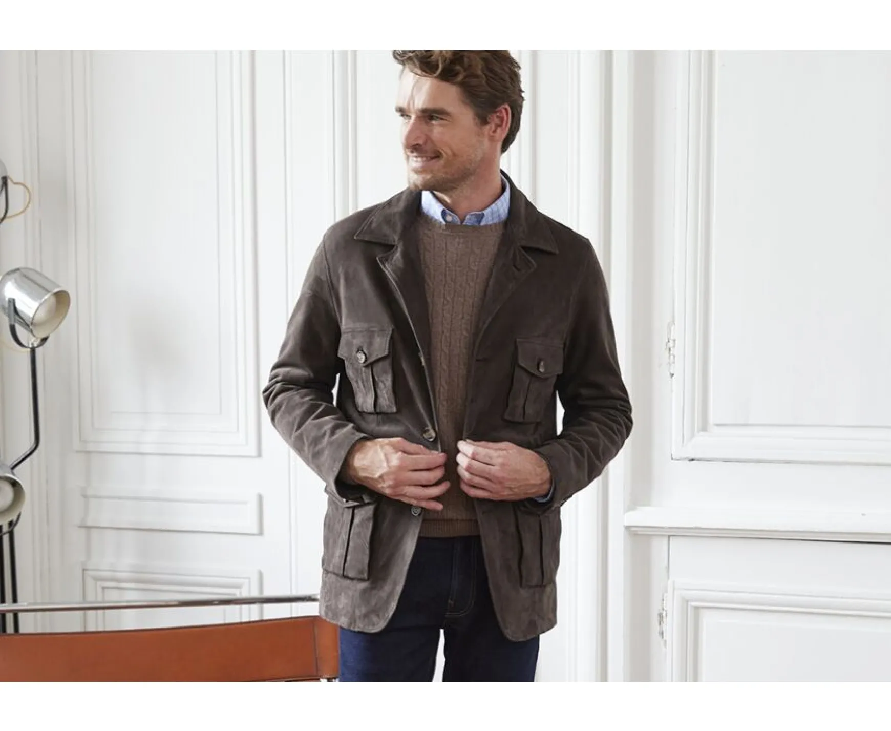 Bexley | Men'S Dark Safari Jacket Fremond Brown