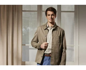 Bexley | Men'S Dark Taupe Cotton Jacket Felicien Dark Taupe Ii