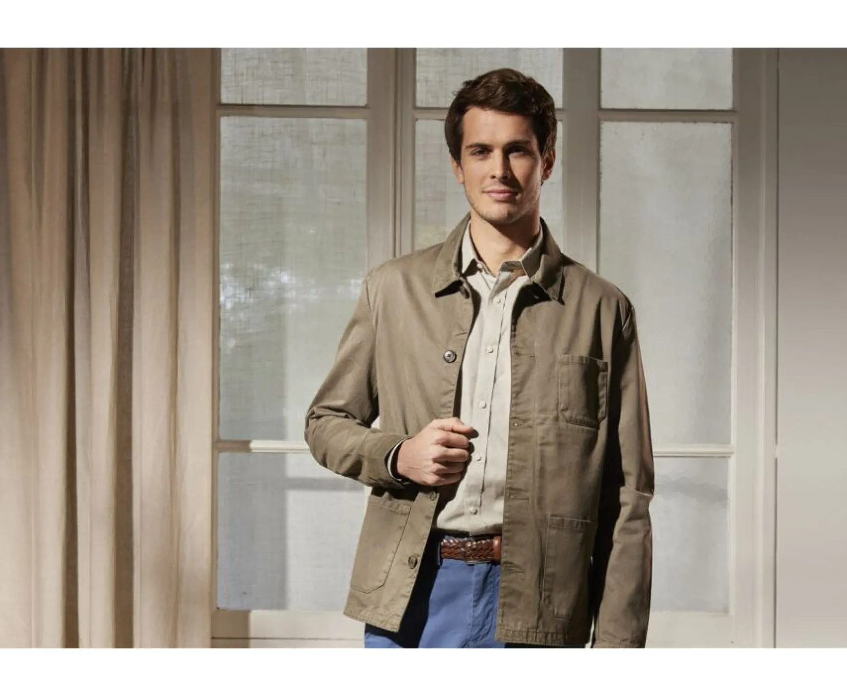 Bexley | Men'S Dark Taupe Cotton Jacket Felicien Dark Taupe Ii