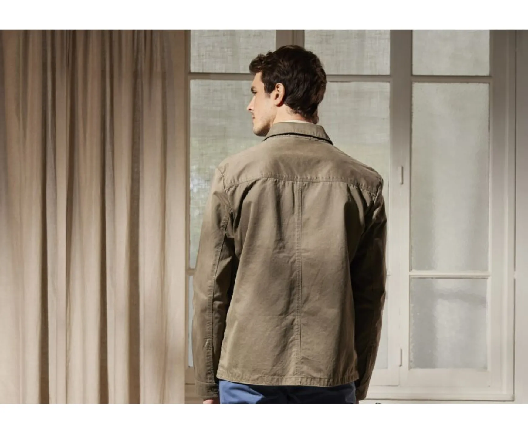 Bexley | Men'S Dark Taupe Cotton Jacket Felicien Dark Taupe Ii