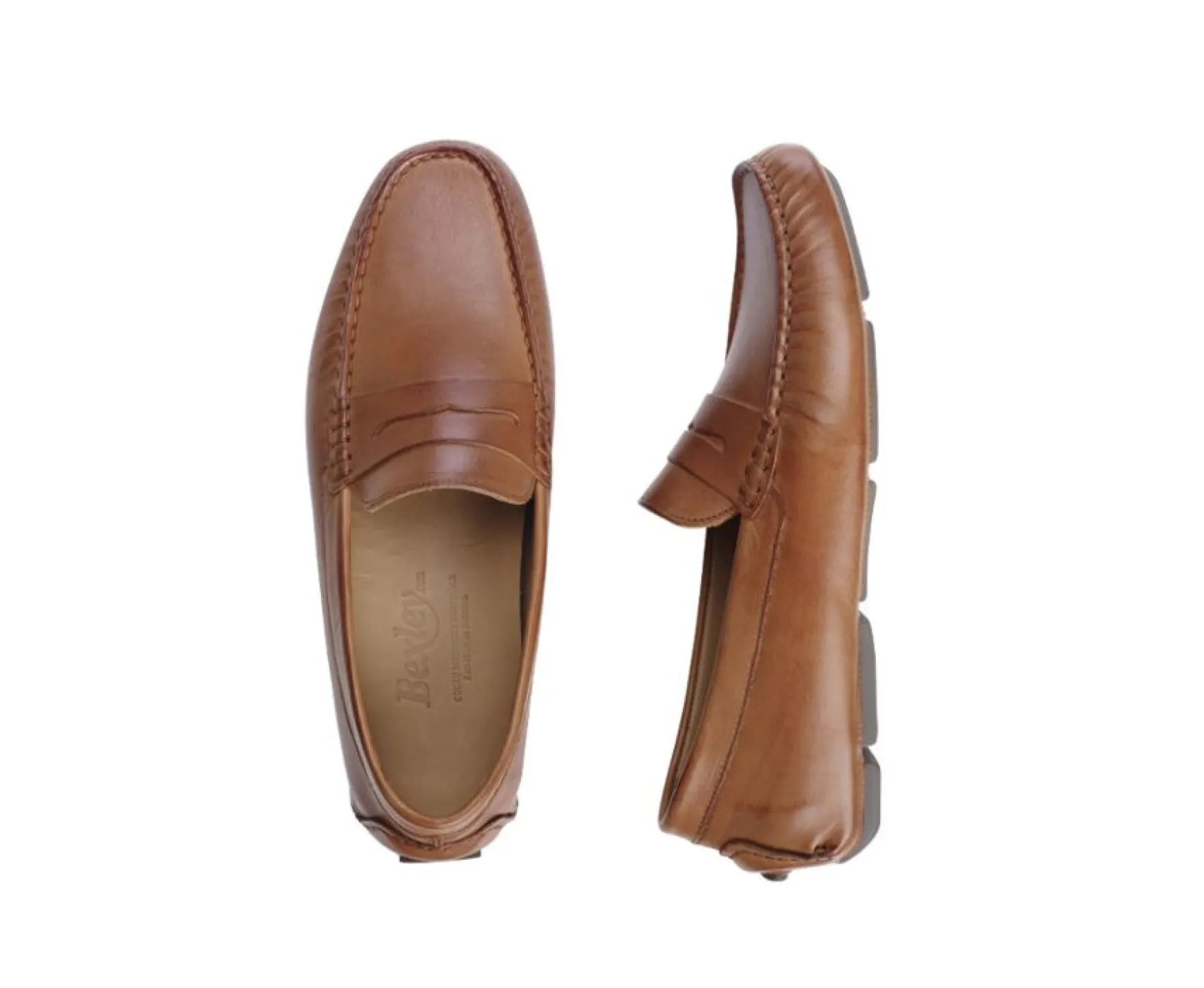 Bexley Moccasins | Men'S Driving Moccasins Seacrest Ii Patina Cognac