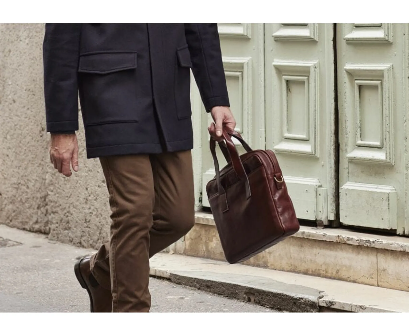 Bexley | Men'S Leather Briefcase Harwinton Cognac
