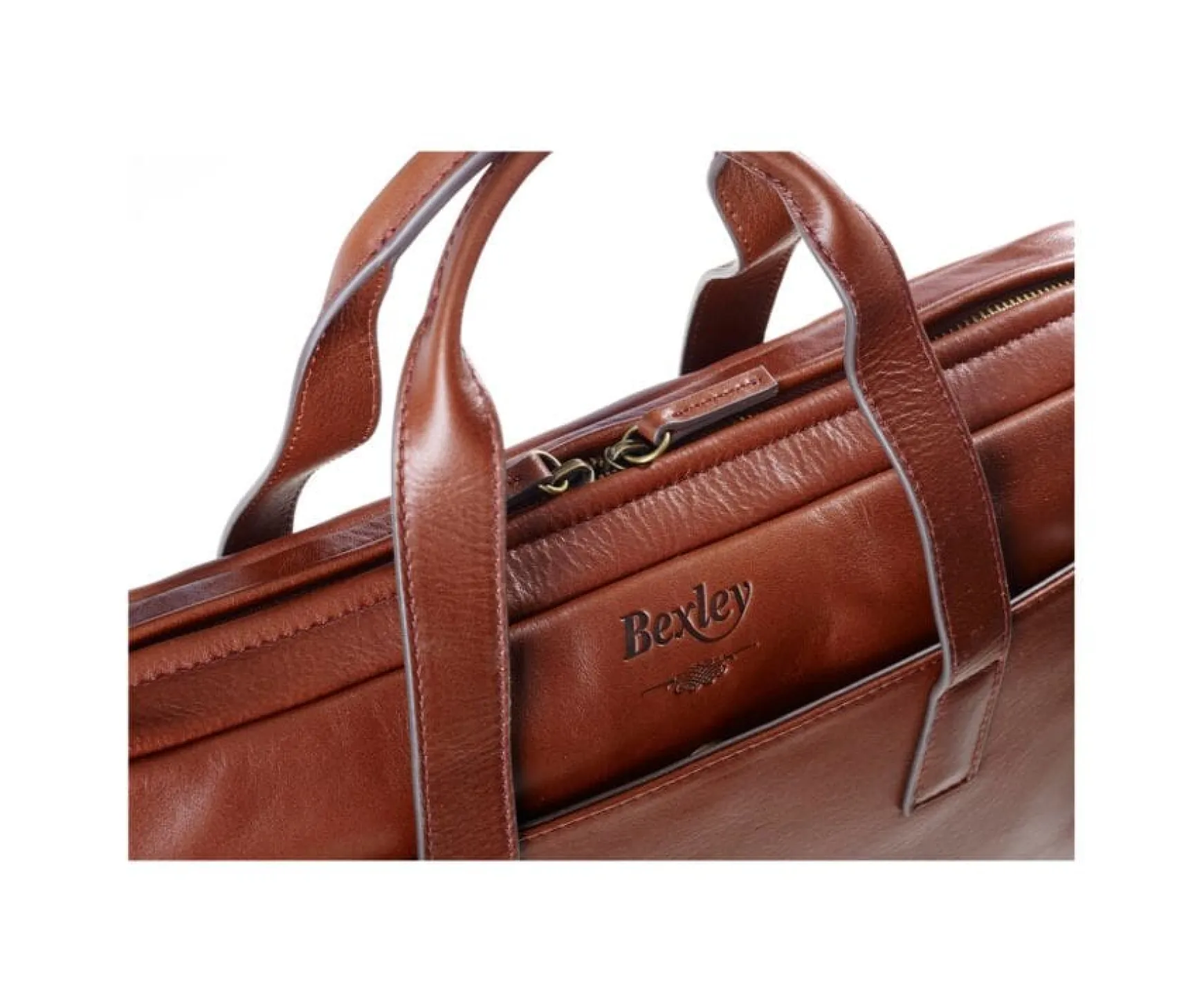 Bexley | Men'S Leather Briefcase Harwinton Cognac