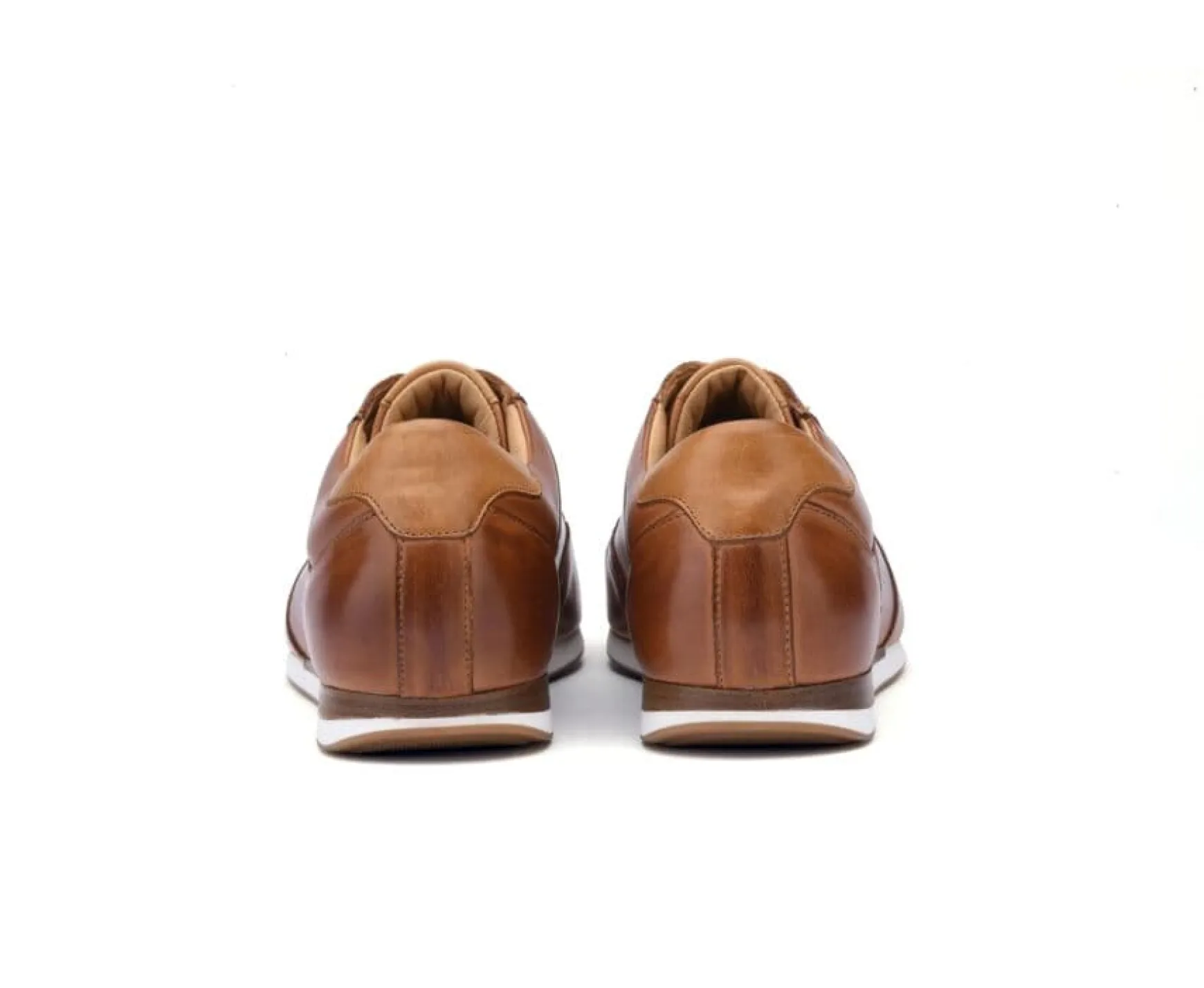 Bexley Trainers & Sneakers | Men'S Leather Trainers Belbara Patina Chestnut