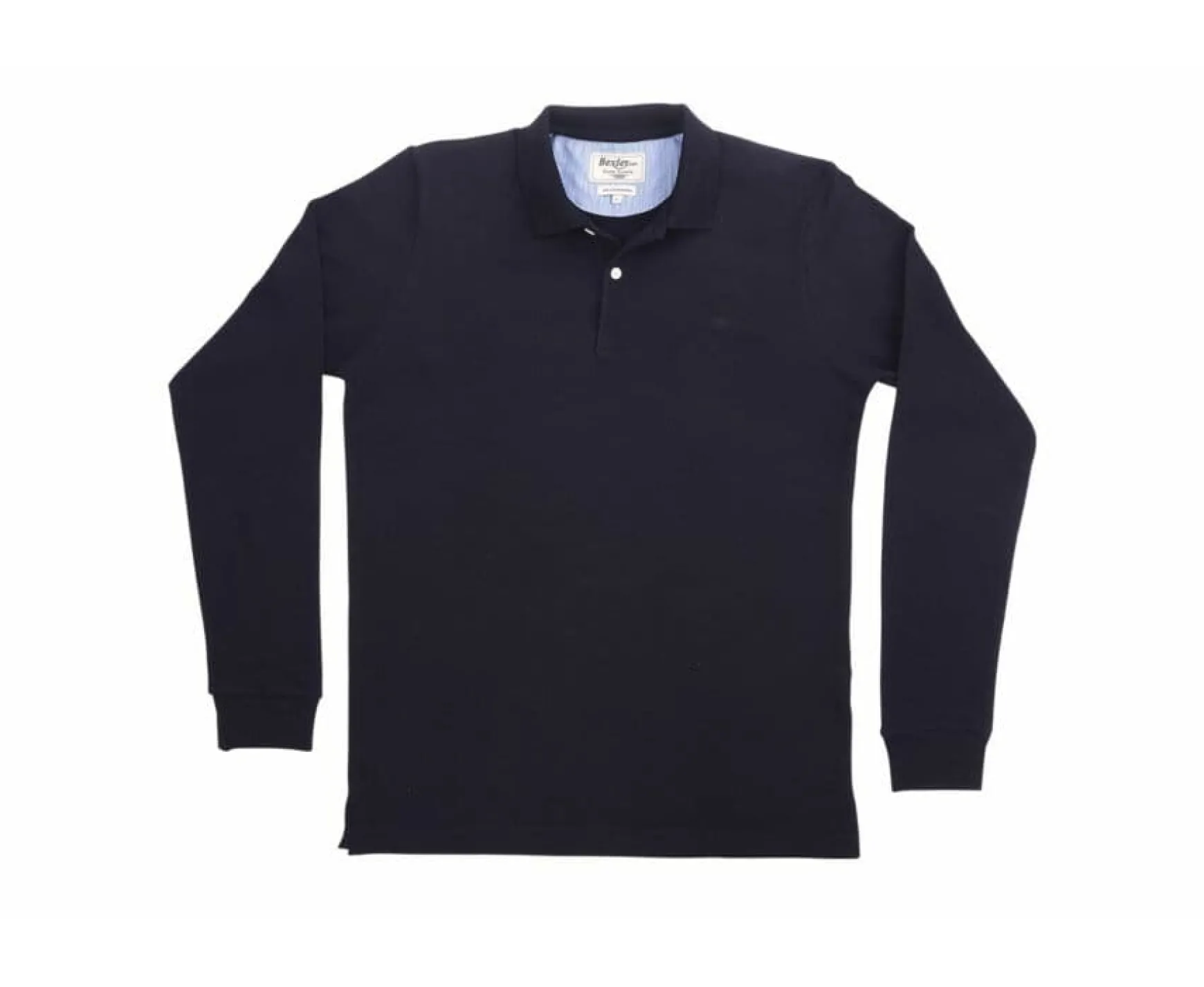 Bexley Adjusted Fit | Men'S Long Sleeve Polo Shirt Andy Ii Ml Navy