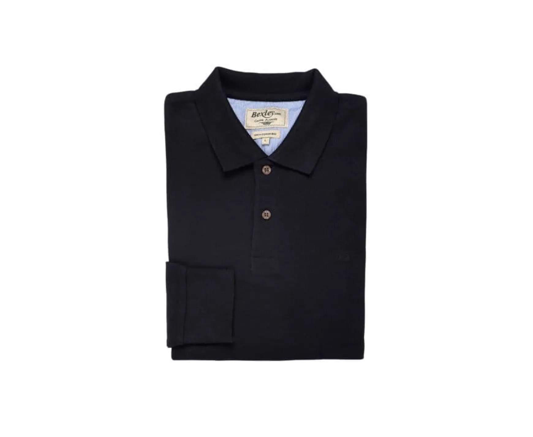 Bexley Adjusted Fit | Men'S Long Sleeve Polo Shirt Andy Ii Ml Navy