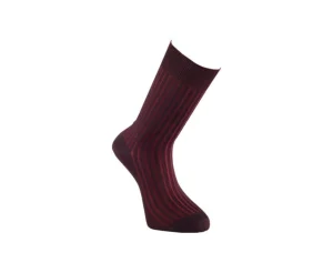 Bexley | Men'S Mercerised Cotton Socks Brown & Red
