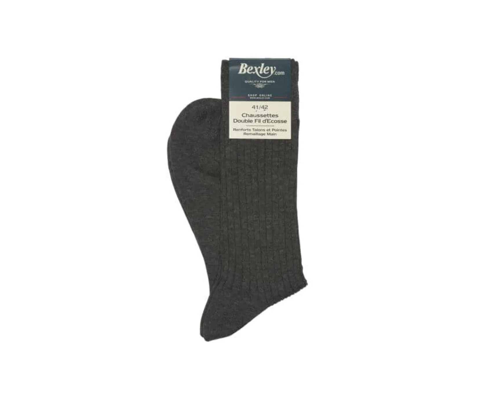 Bexley | Men'S Middle Grey Melange Mercerised Cotton Socks Medium Grey Melange