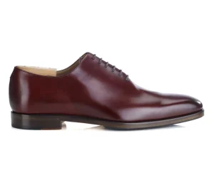 Bexley Oxford Shoes | Men'S Oxford Shoes - Leather Sole With Pad Bellagio Patin Bright Burgundy