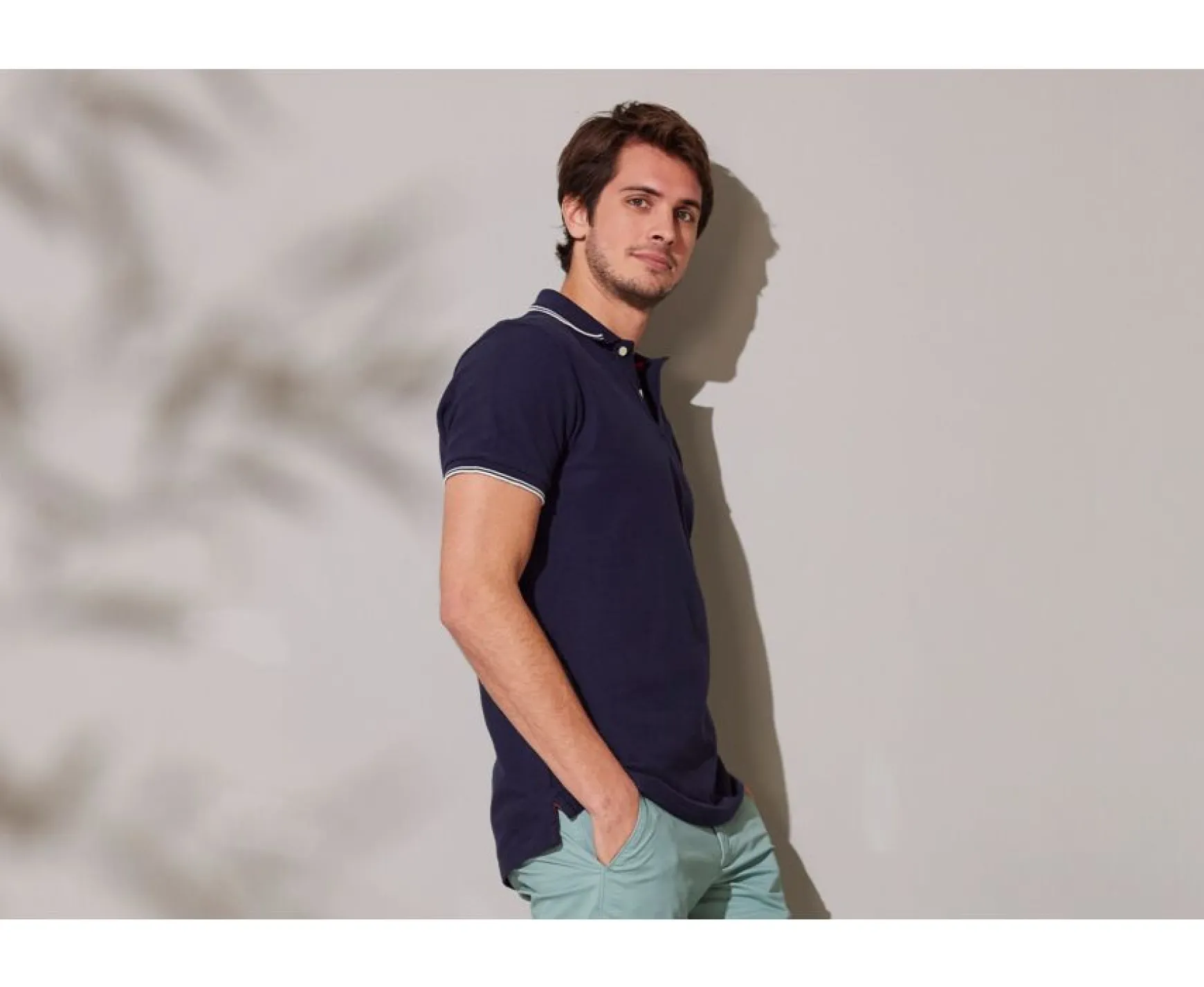 Bexley Adjusted Fit | Men'S Polo Shirt Adney Navy And White