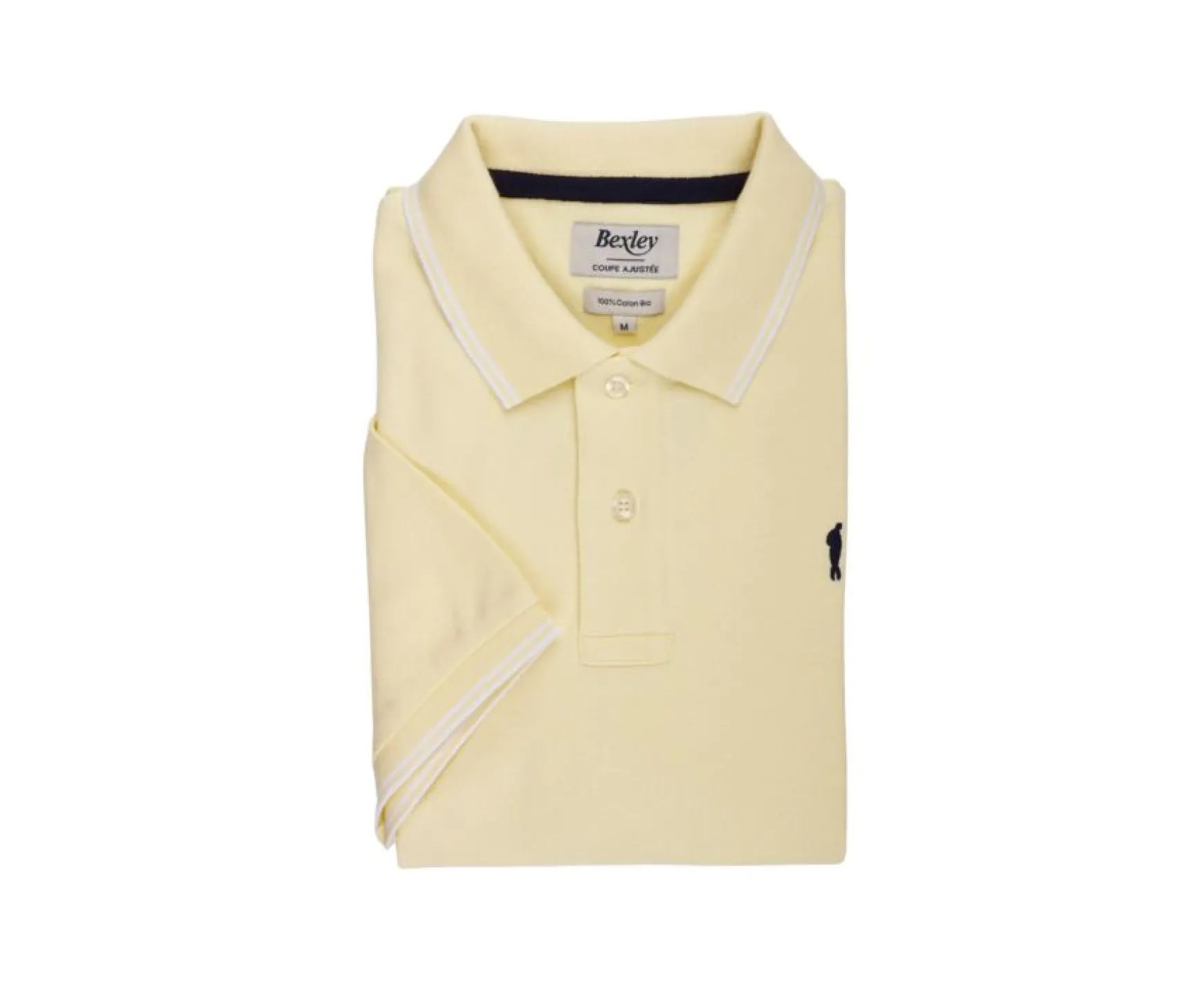 Bexley Adjusted Fit | Men'S Polo Shirt Adney Yellow And White