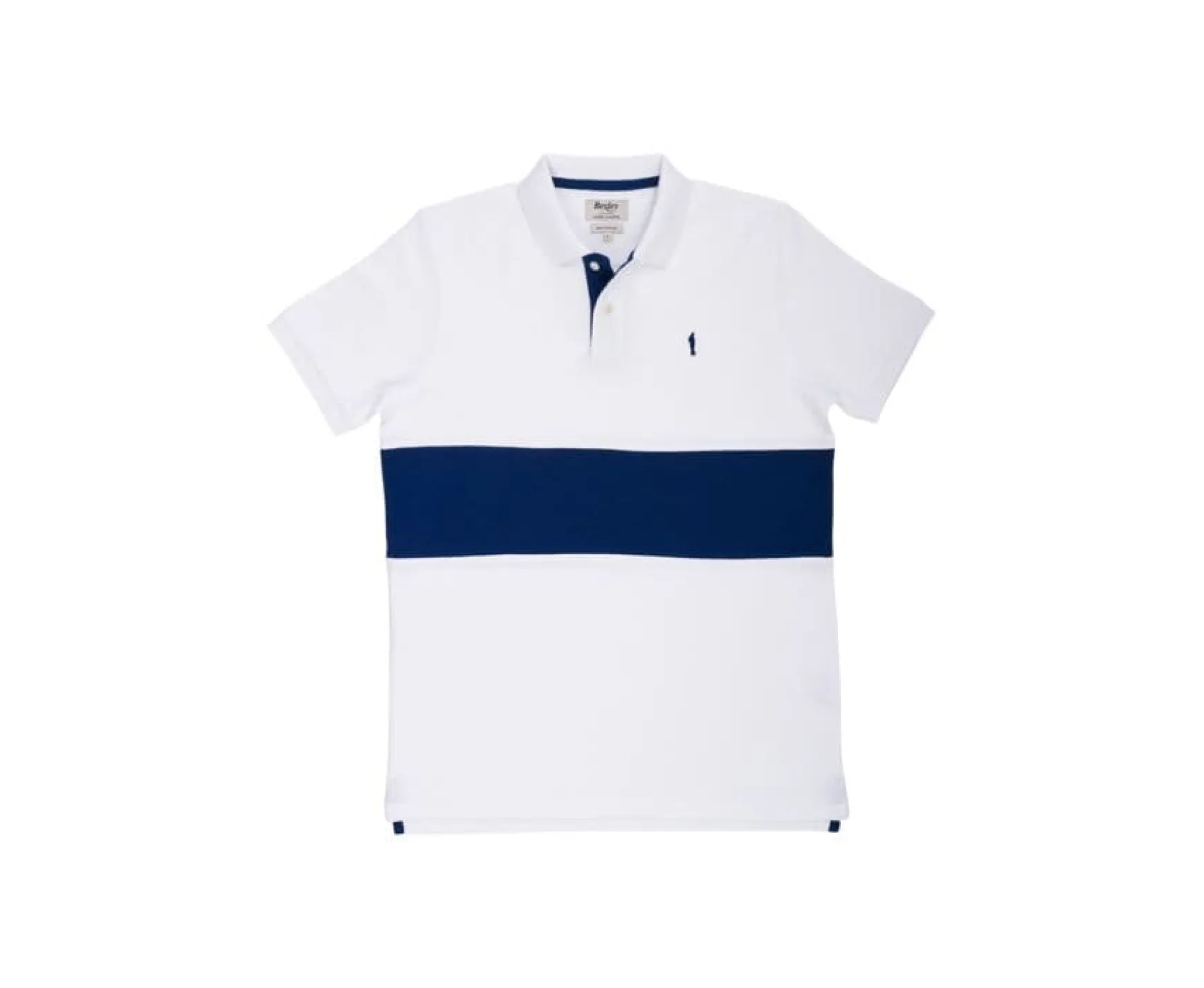 Bexley Adjusted Fit | Men'S Polo Shirt Aurick White And Navy