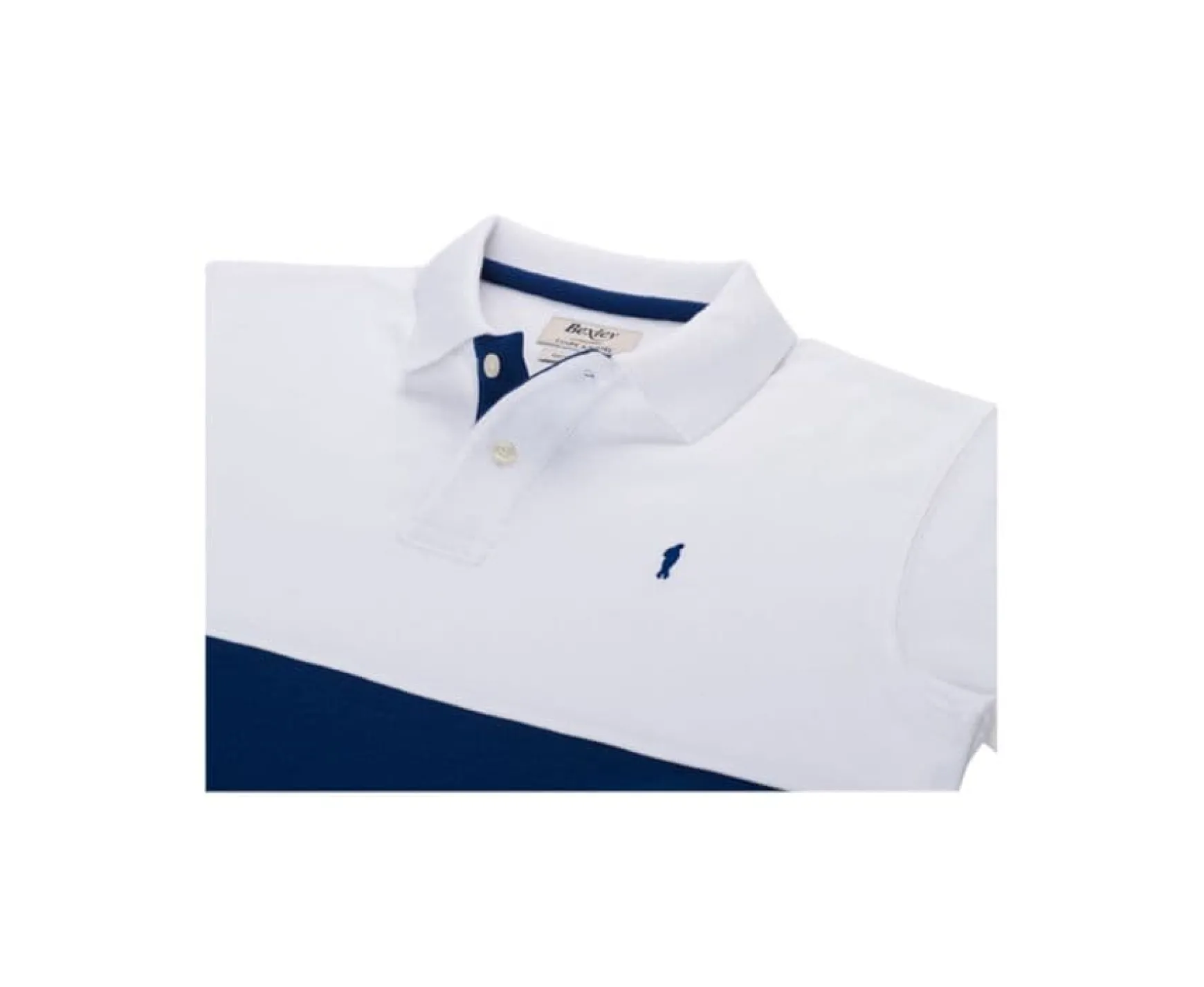Bexley Adjusted Fit | Men'S Polo Shirt Aurick White And Navy
