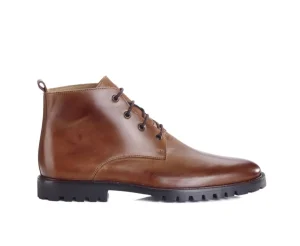 Bexley Boots Shoes | Men'S Rubber Outsole Boots Cognac Patina - Canfield Gomme | Patina Cognac