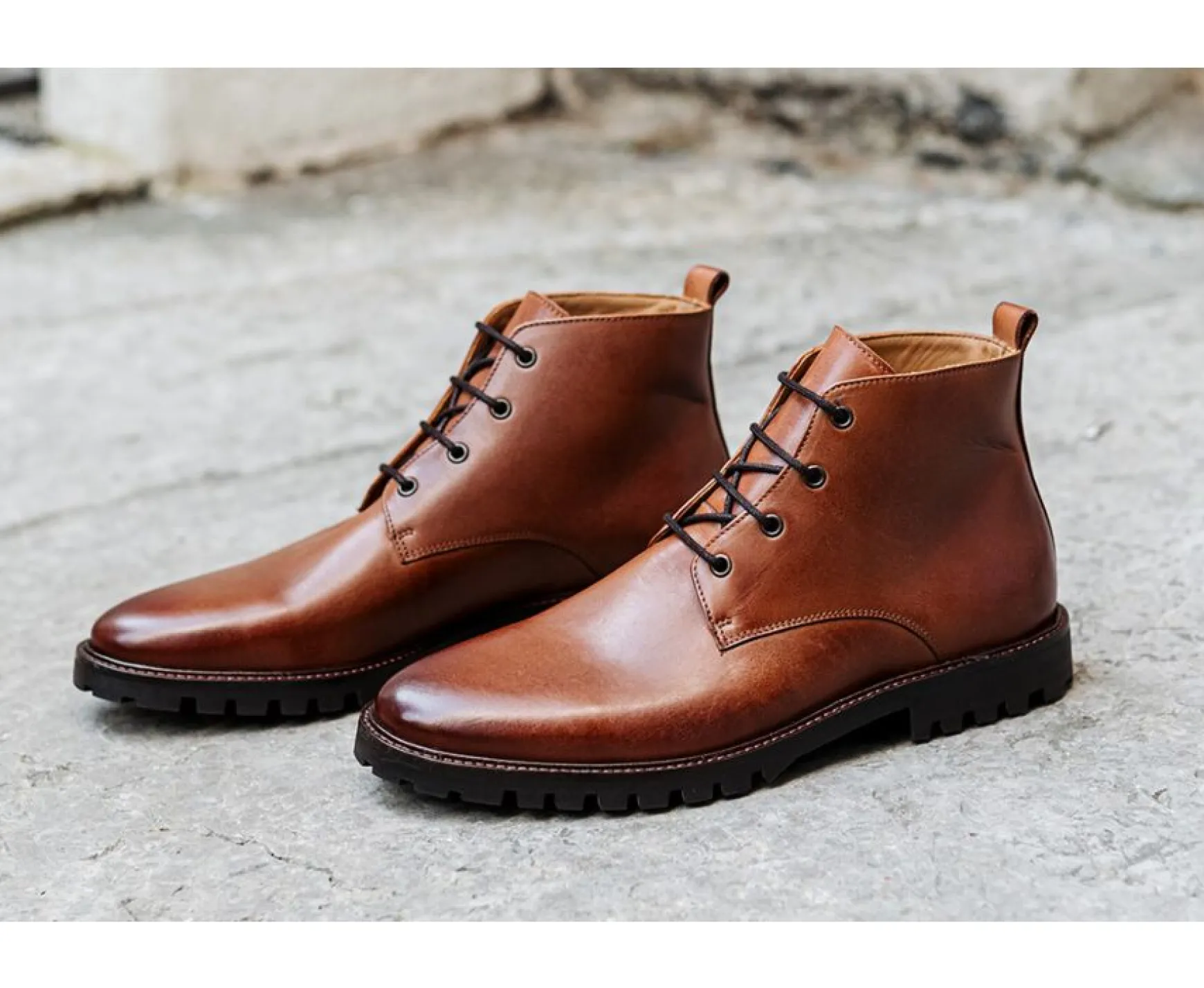 Bexley Boots Shoes | Men'S Rubber Outsole Boots Cognac Patina - Canfield Gomme | Patina Cognac