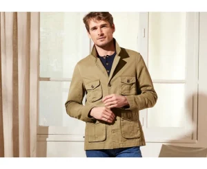 Bexley | Men'S Safari Jacket Falbert Army Green