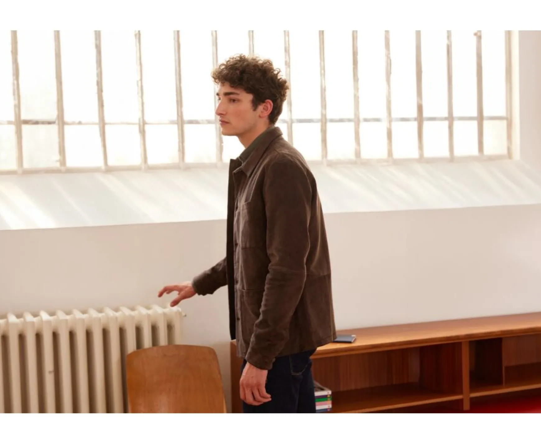 Bexley | Men'S Suede Leather Jacket Faustin Brown