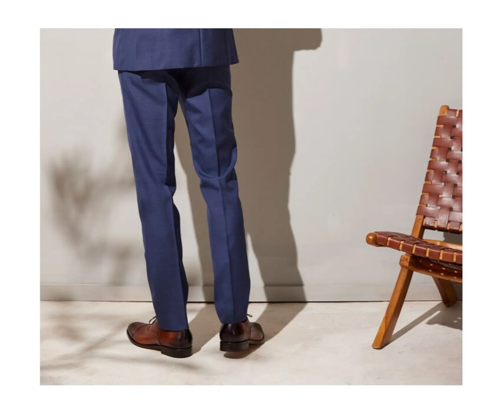 Bexley | Men'S Suit Trousers Lazare Blue Melange