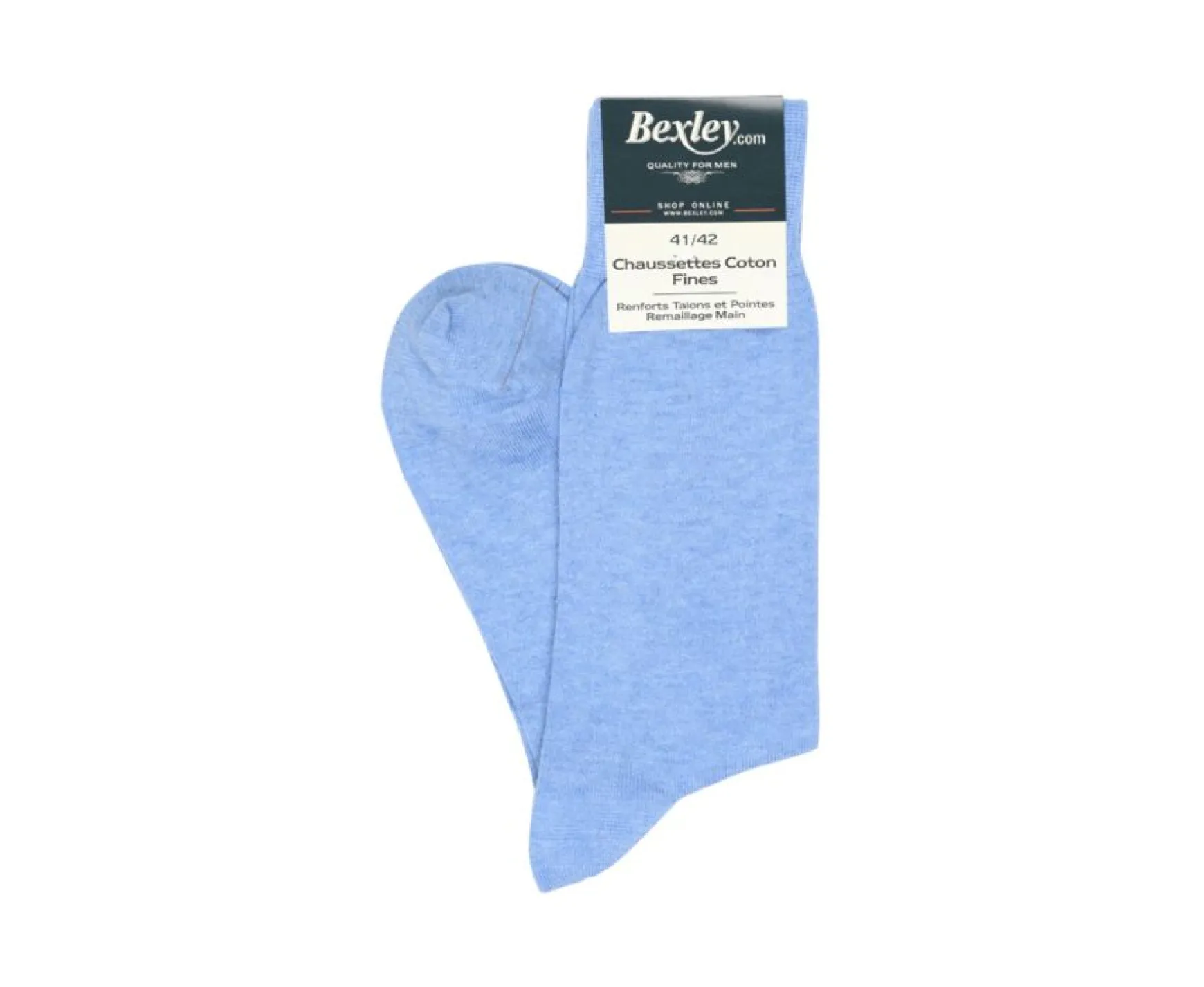 Bexley | Men'S Thin Cotton Socks Blue Melange