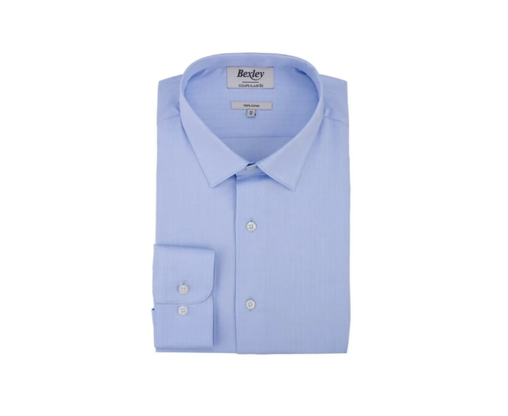 Bexley | Men'S Twill Shirt Camelien Blue Sky