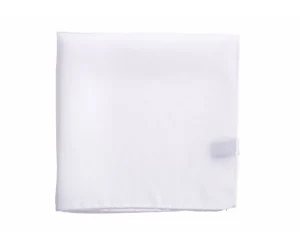 Bexley | Mulberry Silk Pocket Square White